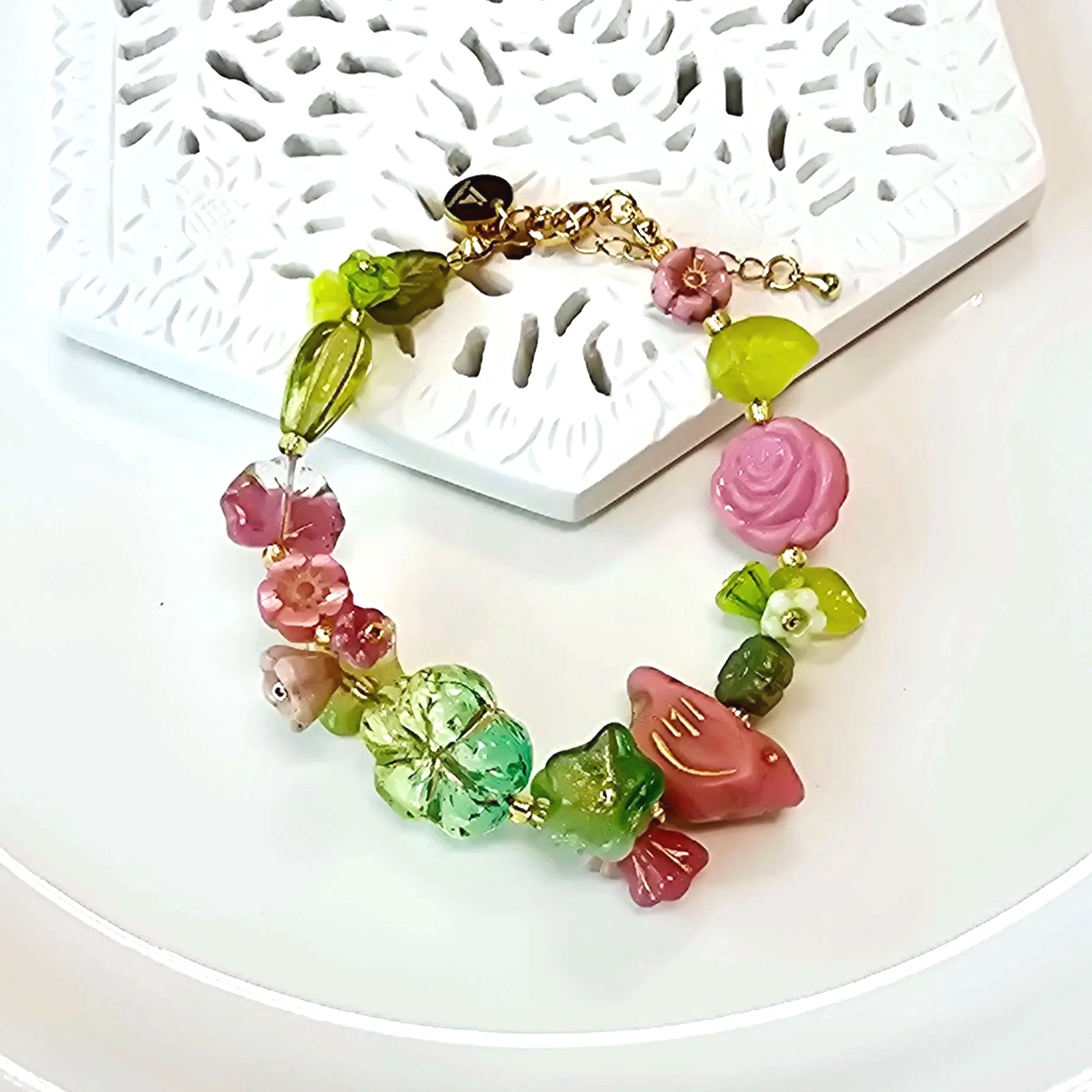 Bird & Flower Series, Peranakan Spring Pink Lime - Ashley Ang