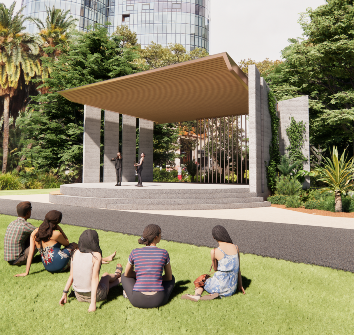 Supreme Court Gardens Stage