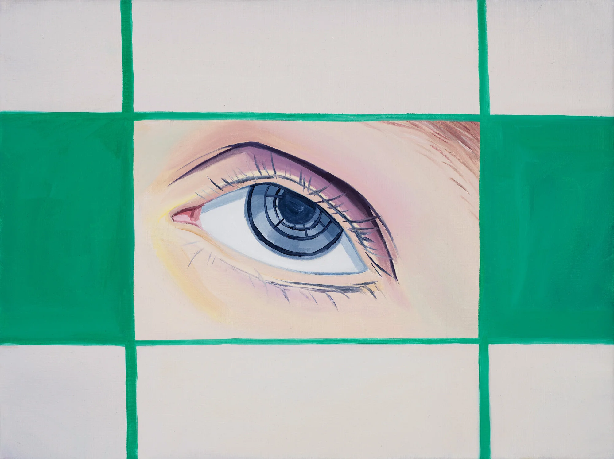 If there's no god then its a better mystery, oil on poly cotton, 40 x 30cm, 2019