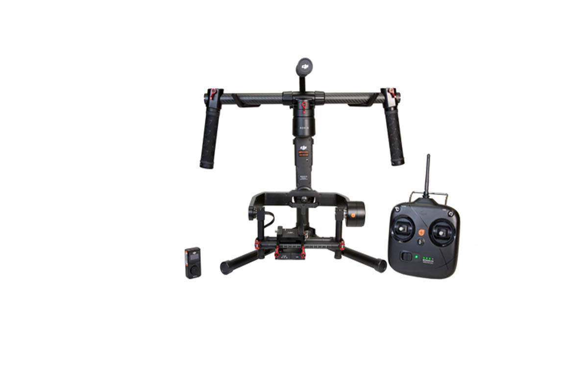 the Ronin-M 3-Axis Handheld Gimbal Stabilizer from DJI is a camera stabilization system designed to give the operator close to the freedom of unencumbered handheld shooting but without the hand-shake. Suitable for most camera types and configurations up to 8 pounds, the Ronin-M uses brushless motors that work on three axes: one for side-to-side "roll" - keeping the horizon level - one for tilt, and one for pan. we use the gimbal with the wireless thumb controller and full hd monitor.