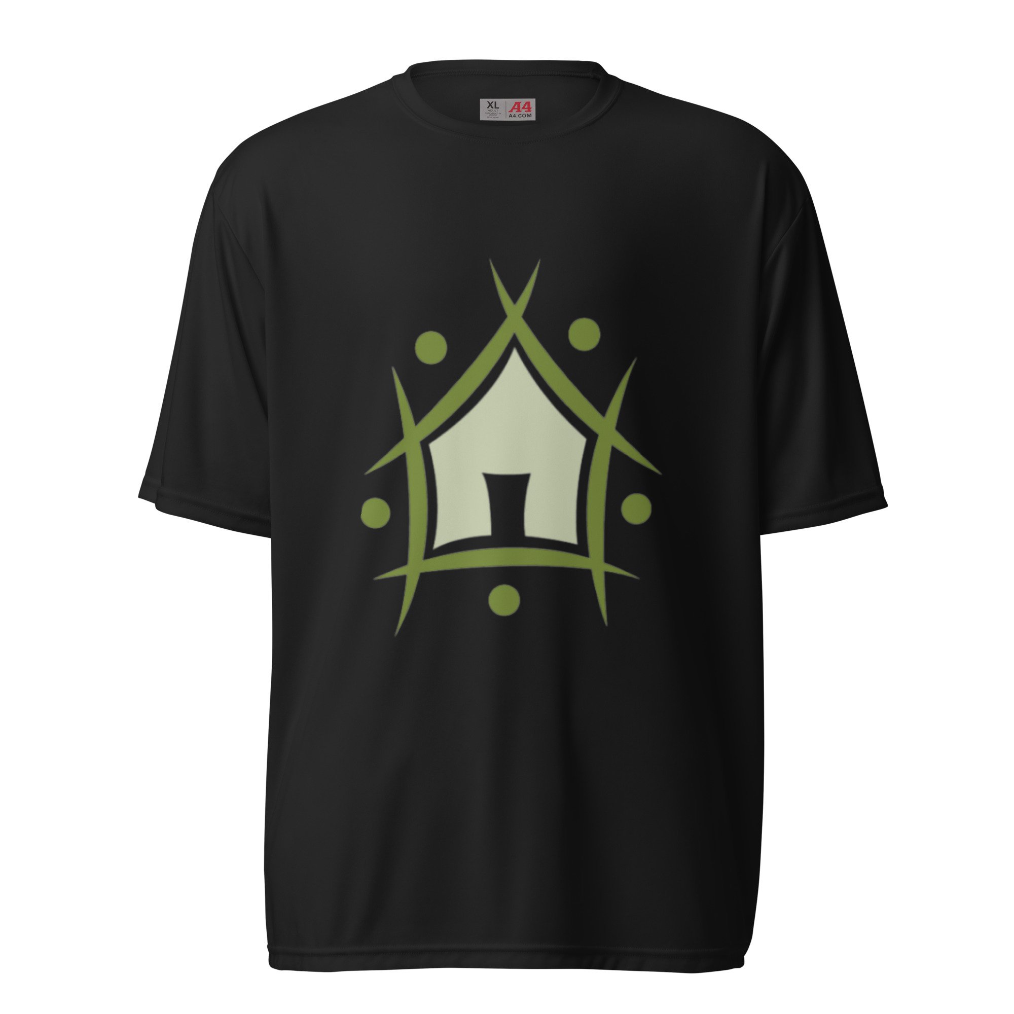 HBA Unisex performance crew neck t-shirt w/house