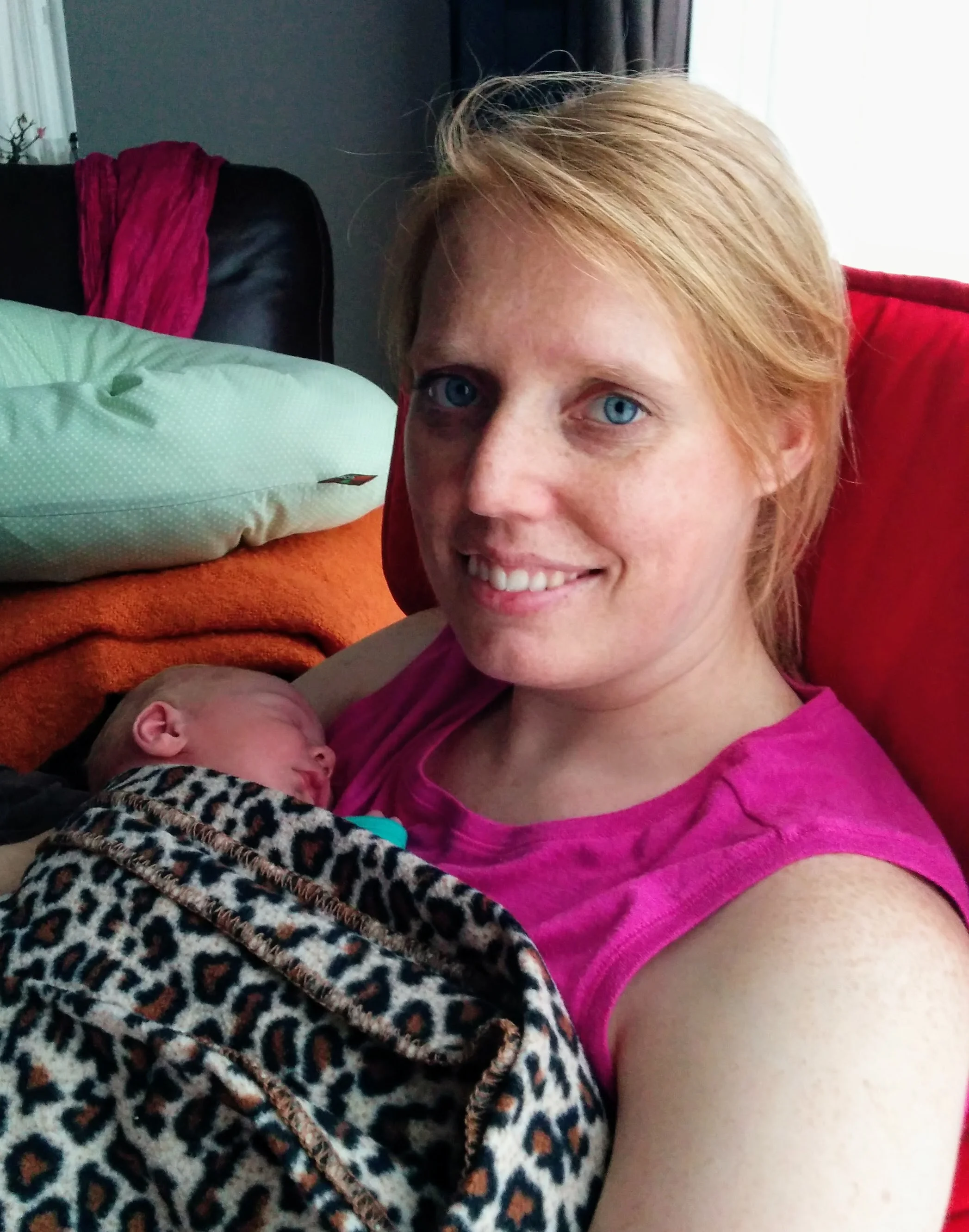 So, so tired with a sleeping baby at 2 weeks postpartum.