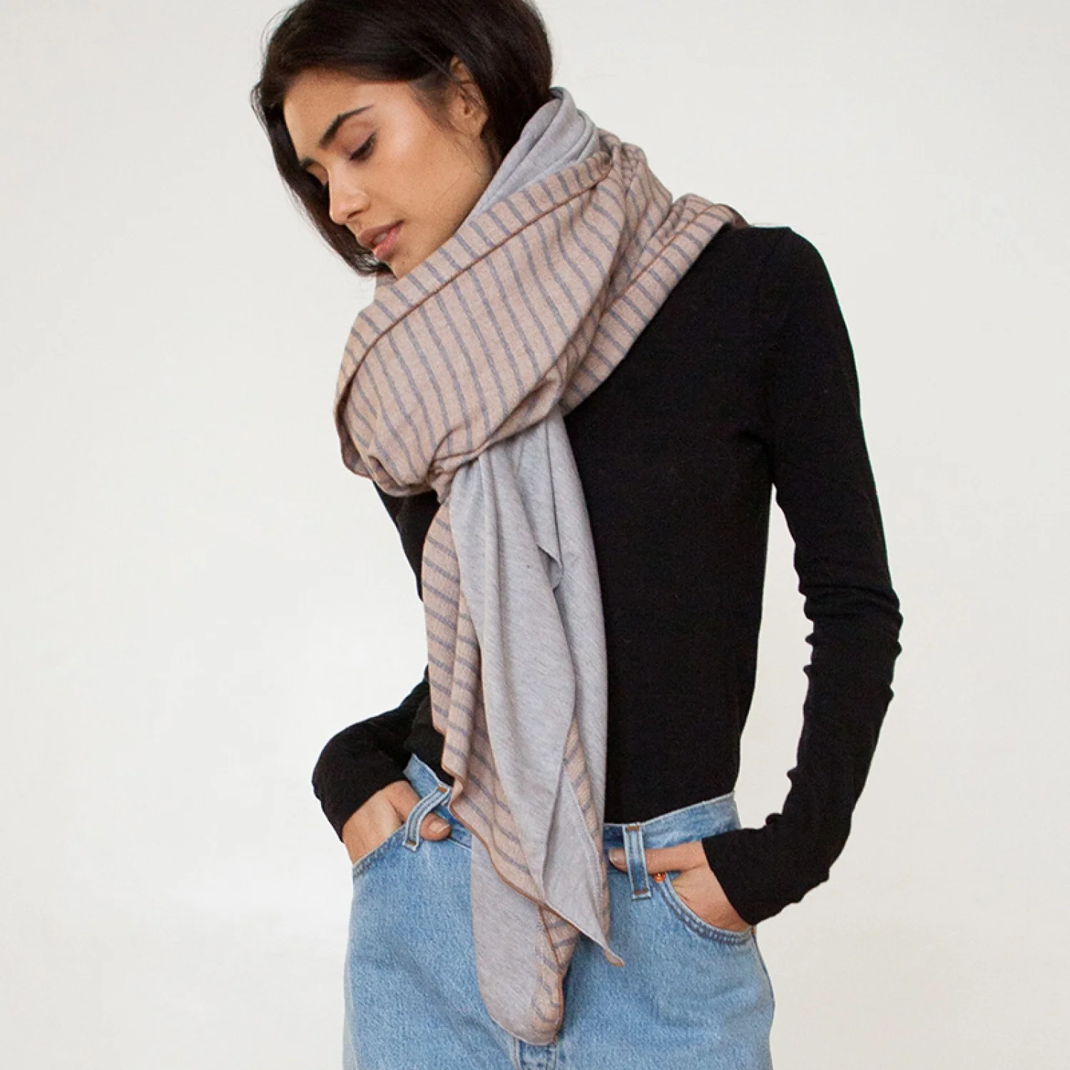 DONNI-CHARM-stripe-diagonal-camel-scarf-style-2.jpeg
