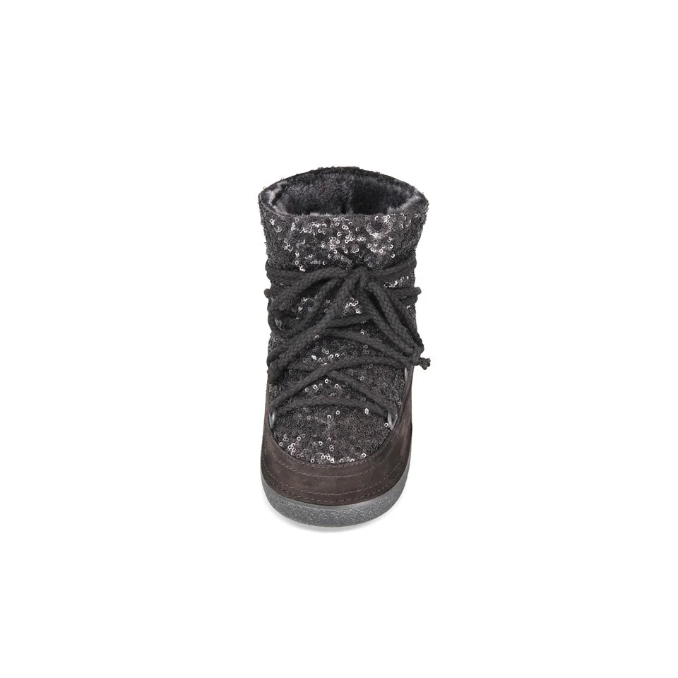 INUIKII Black Sequin Boots