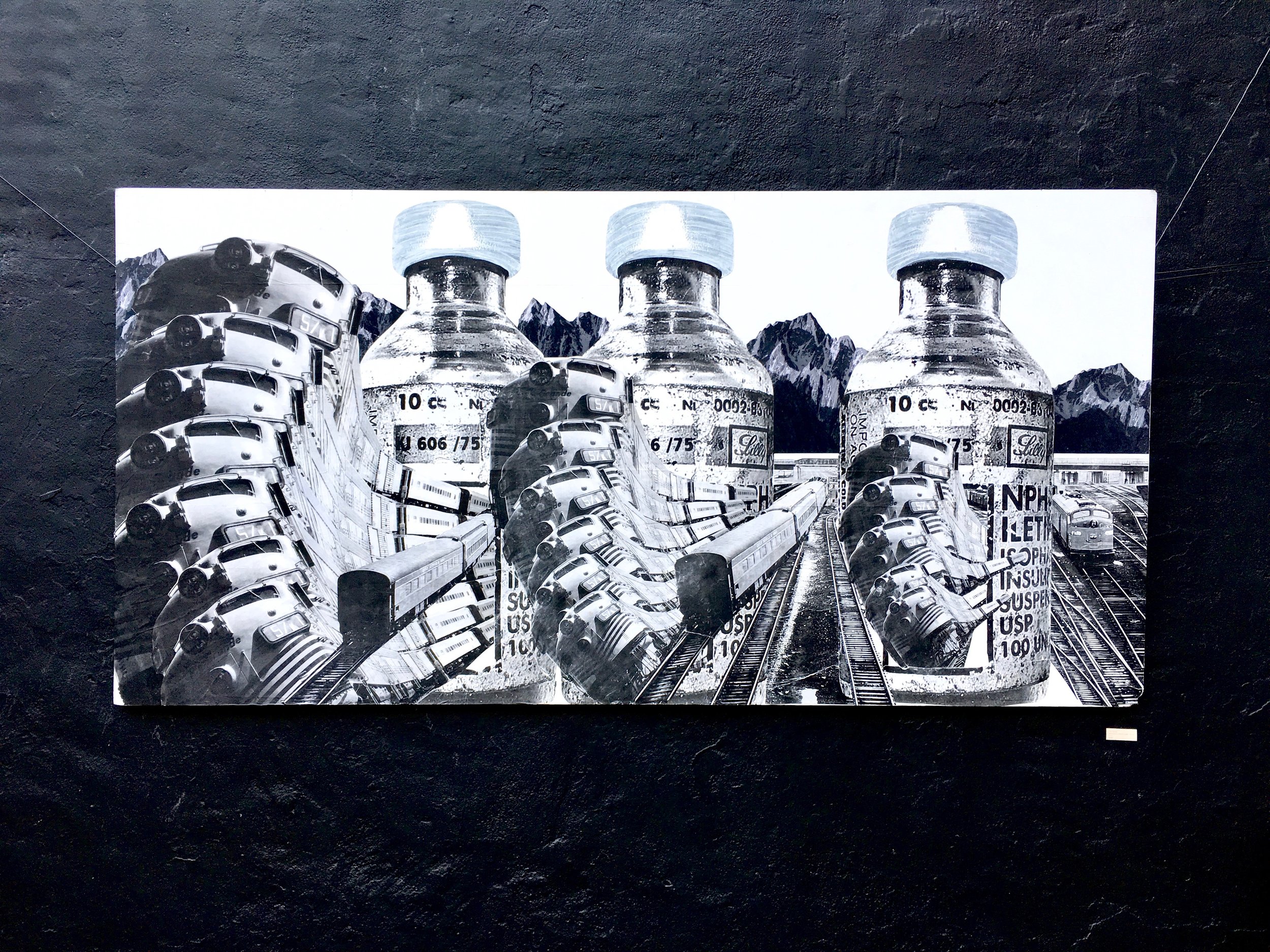   'The Factory'    Mix Media---Paper/Hand cut Layers/Paint/Acrylic Finish on wood.    48" x 84"    No photoshop--all hand cut.    $9,100/     