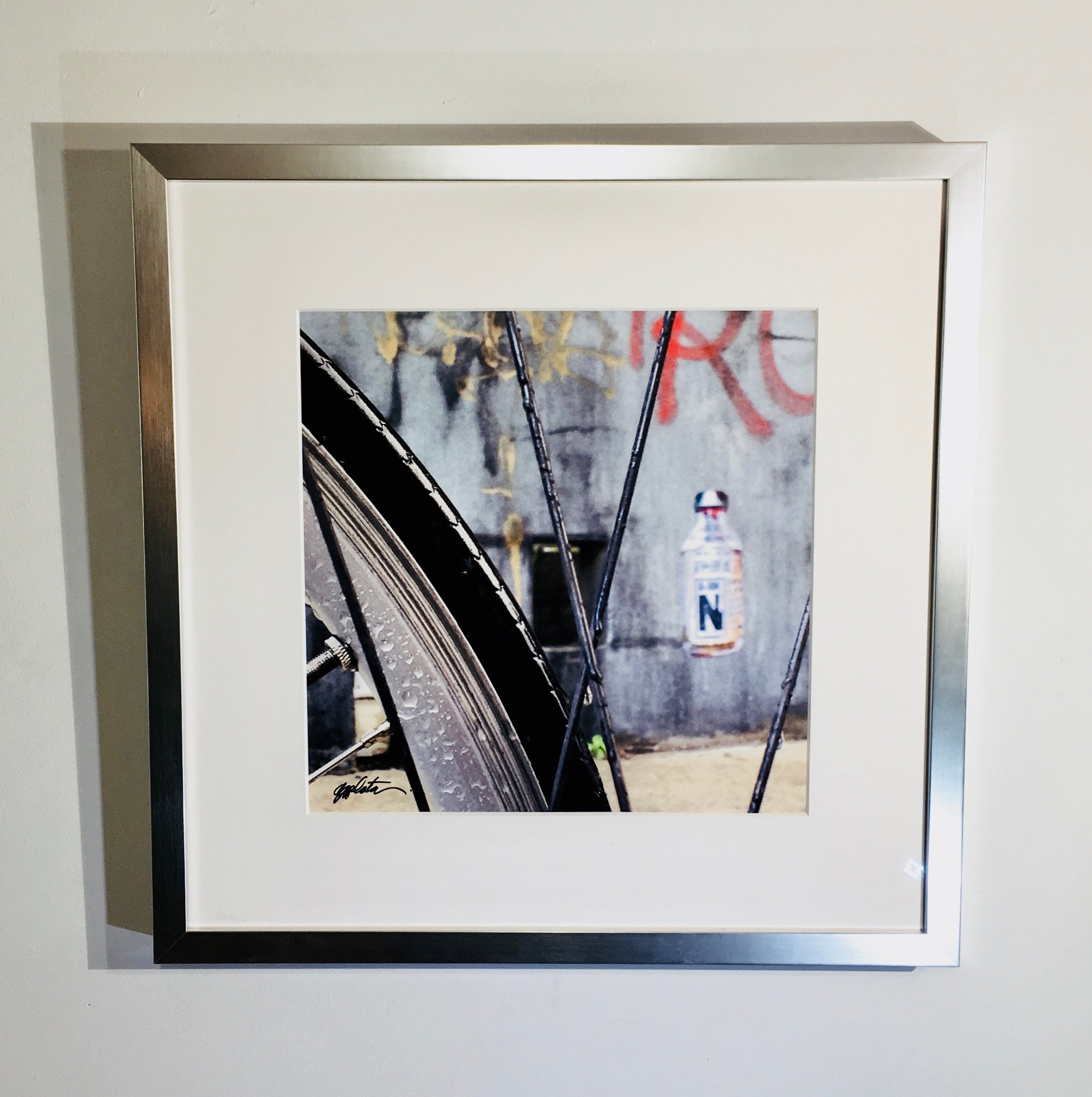 'Son day' Mix Media---Metallic Paper/Hand cut Layers. Museum Glass/ Archival materials. 24 x 26 inch. No photoshop--all hand cut. $2,600/