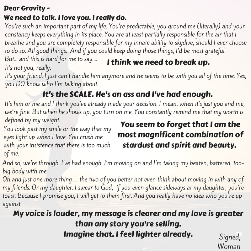 It's Not You, It's Me: The Day I Broke Up with Gravity