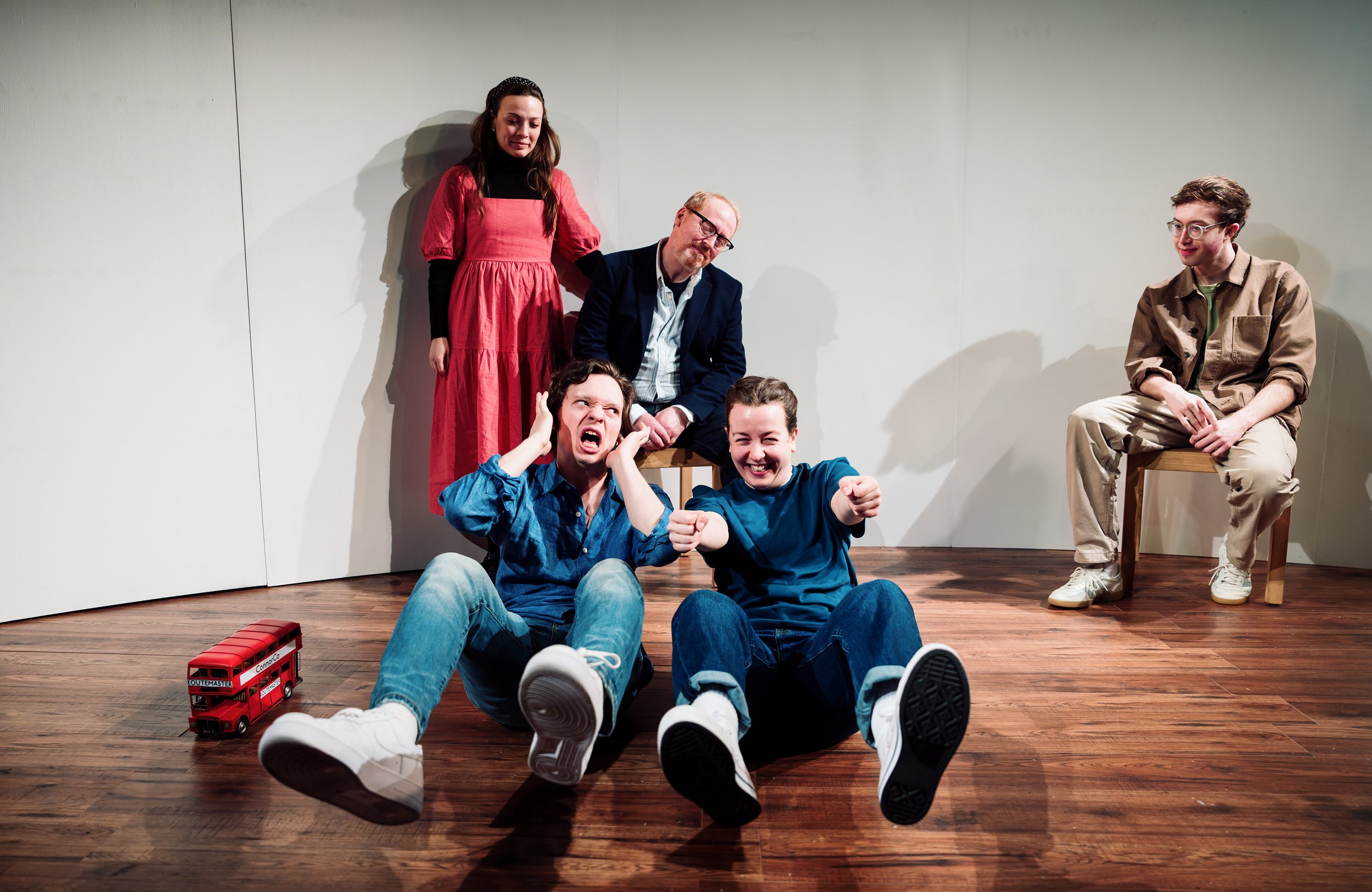 Molly Osborne, Alfie Friedman, Forbes Masson, Charlie Ives, and Daniel Rainford in Laughing Boy_Jermyn Street Theatre_ photography by Alex Brenner.jpg