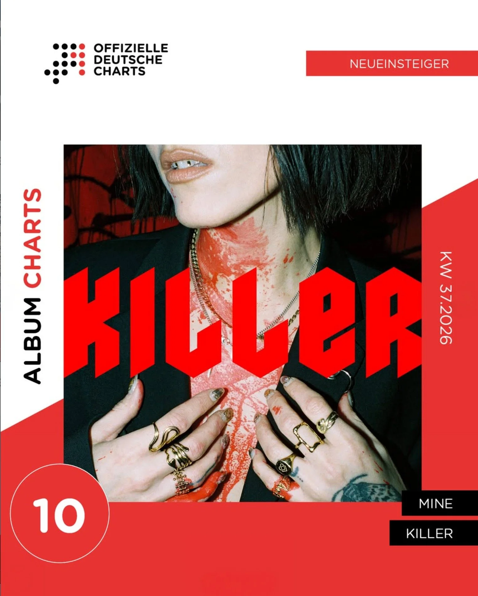 Chart Milestone: Mine Reaches Top 10 in the German Album Charts