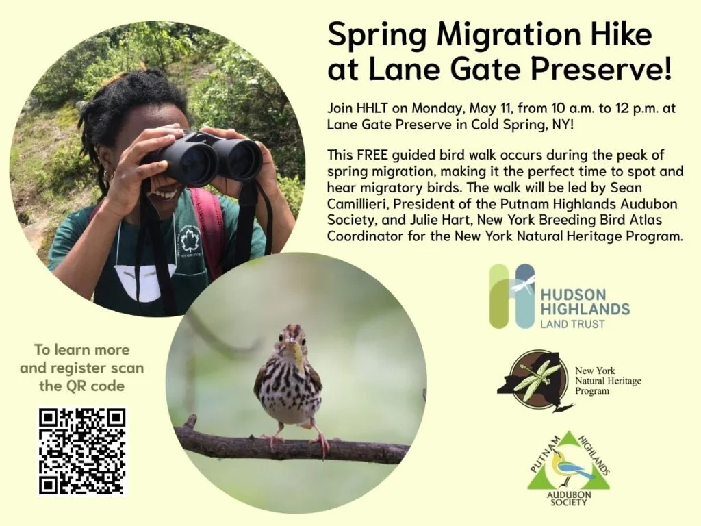 May 11th Free Bird Walk with Hudson Highlands Land Trust