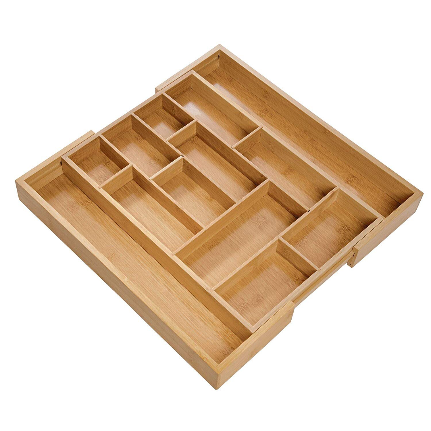 iDesign Formbu bamboo expandable cutlery tray