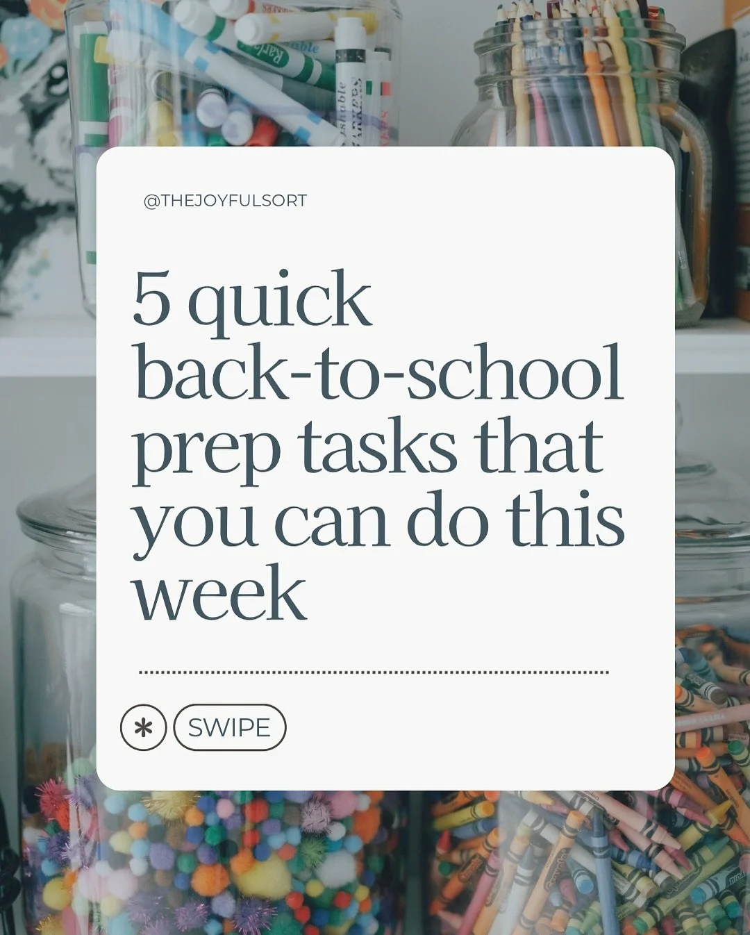 Summer is flying by! And between pool days, road trips, summer leagues, and nonstop grocery shopping for those hungry kids, back-to-school prep can feel overwhelming.

Here are 5 quick tasks that you can squeeze in this week, no all-day projects requ