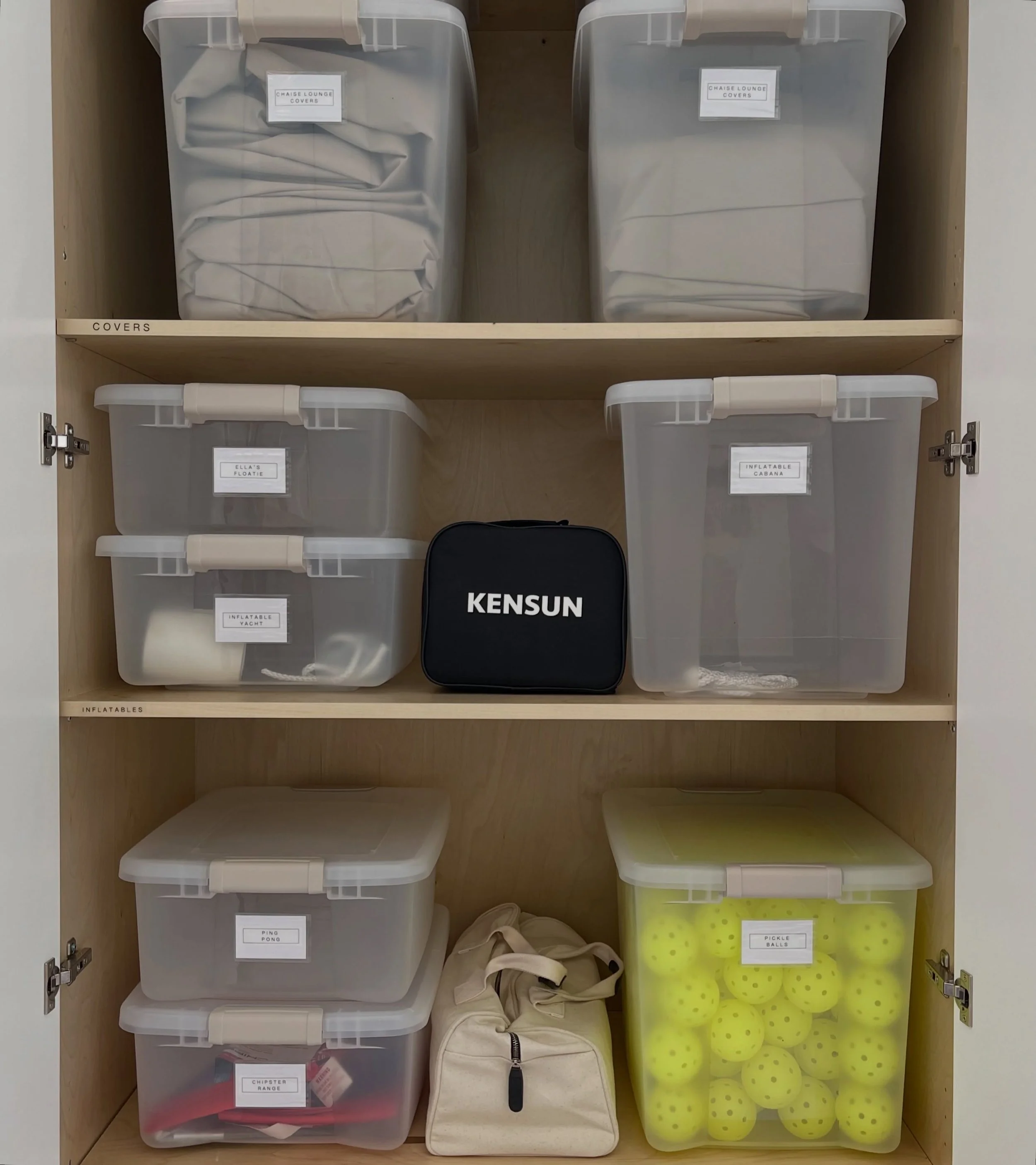One of the most underrated forms of luxury?

Knowing exactly where everything is when you need it.

Pool floats, pickleball gear, outdoor cushions - summer comes with a lot of moving pieces! 

Thoughtful organization makes it easier to enjoy the seas