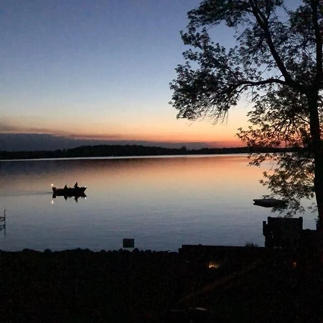 Quiet and dreamy view with a glass of rose.  My plants are watered, my kids are clean and in bed, and Erik is fishing on the dock and talking to fishermen.  The start to summer is here!
#buffalomn 
#eveningview