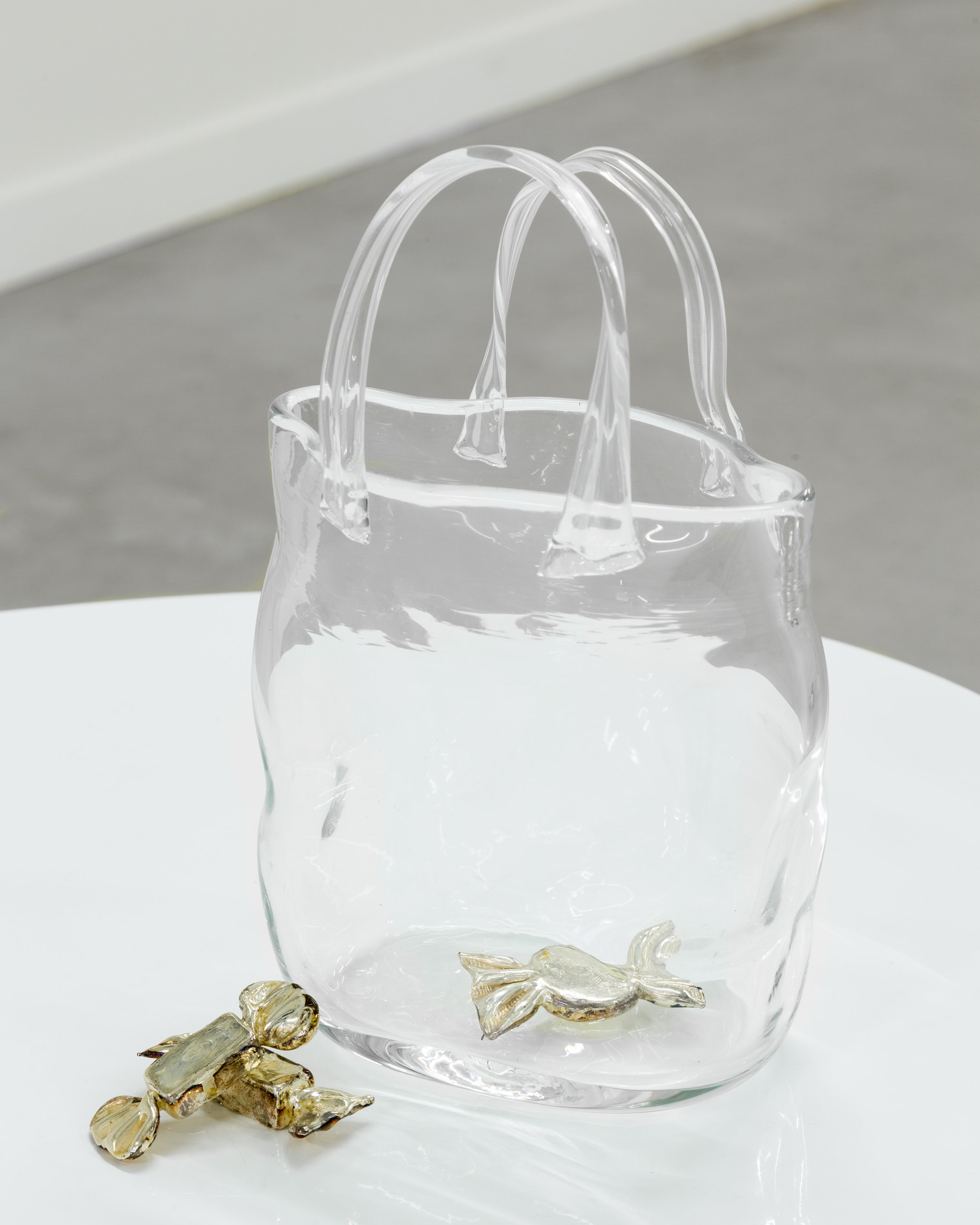  Handbag with Lozenges 2, 2021, Glass, silver nitrite, 11 x 7 x 5” 