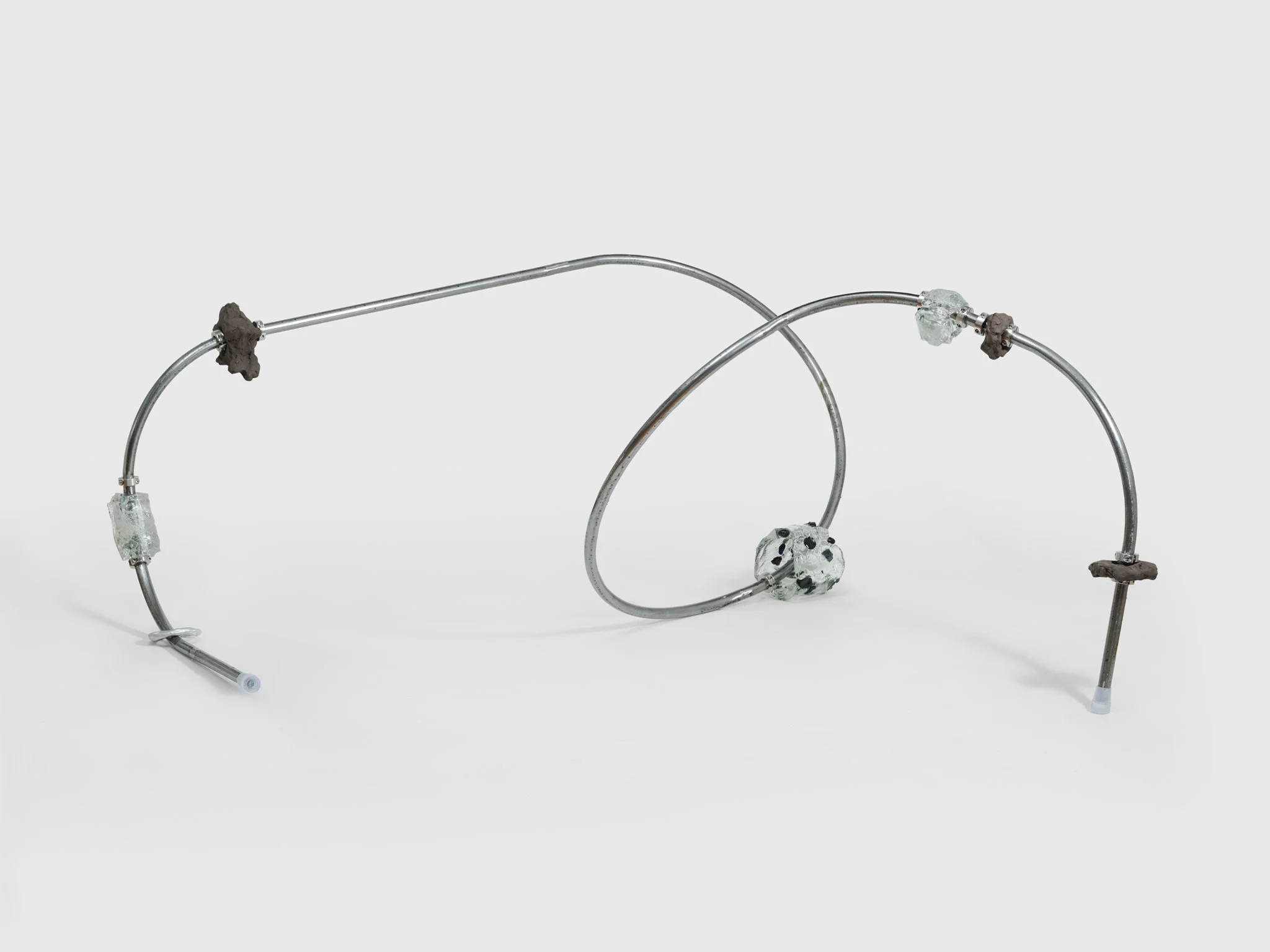 Waiting Room, 2025, Steel, ceramic, glass, aluminum, 3d printed resin, 7 x 5 x 2.5 ft, 213 x 152 x 76 cm