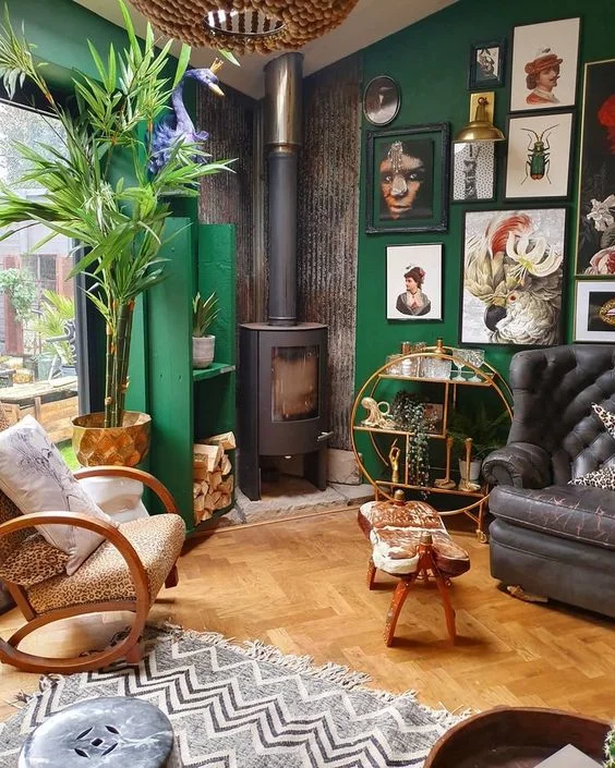A maximalist space that is very carefully laid out, presents a casual vibe but highlights a very well thought out collection .