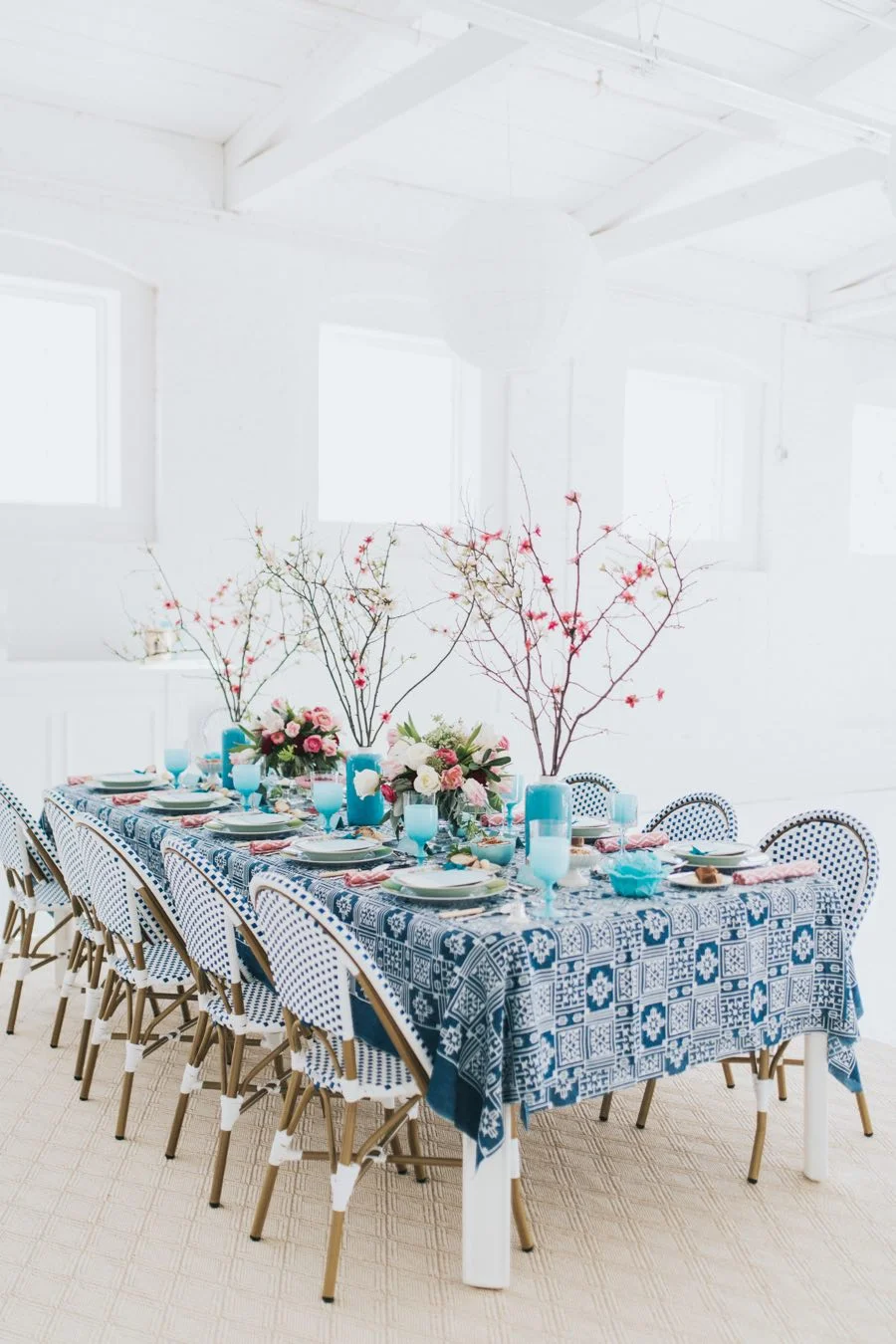 A tablescape created by Eddie Ross using his extensive in-house collection of props and tabletop rentals. Florals by Re+Bloom Couture Florals , photo by Dearly Beloved Weddings