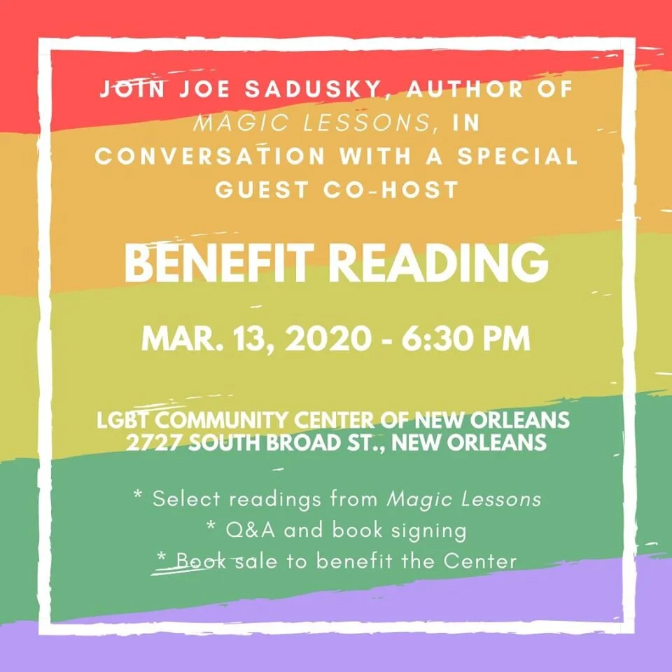 Magic Lessons Benefit Reading for LGBT Community Center