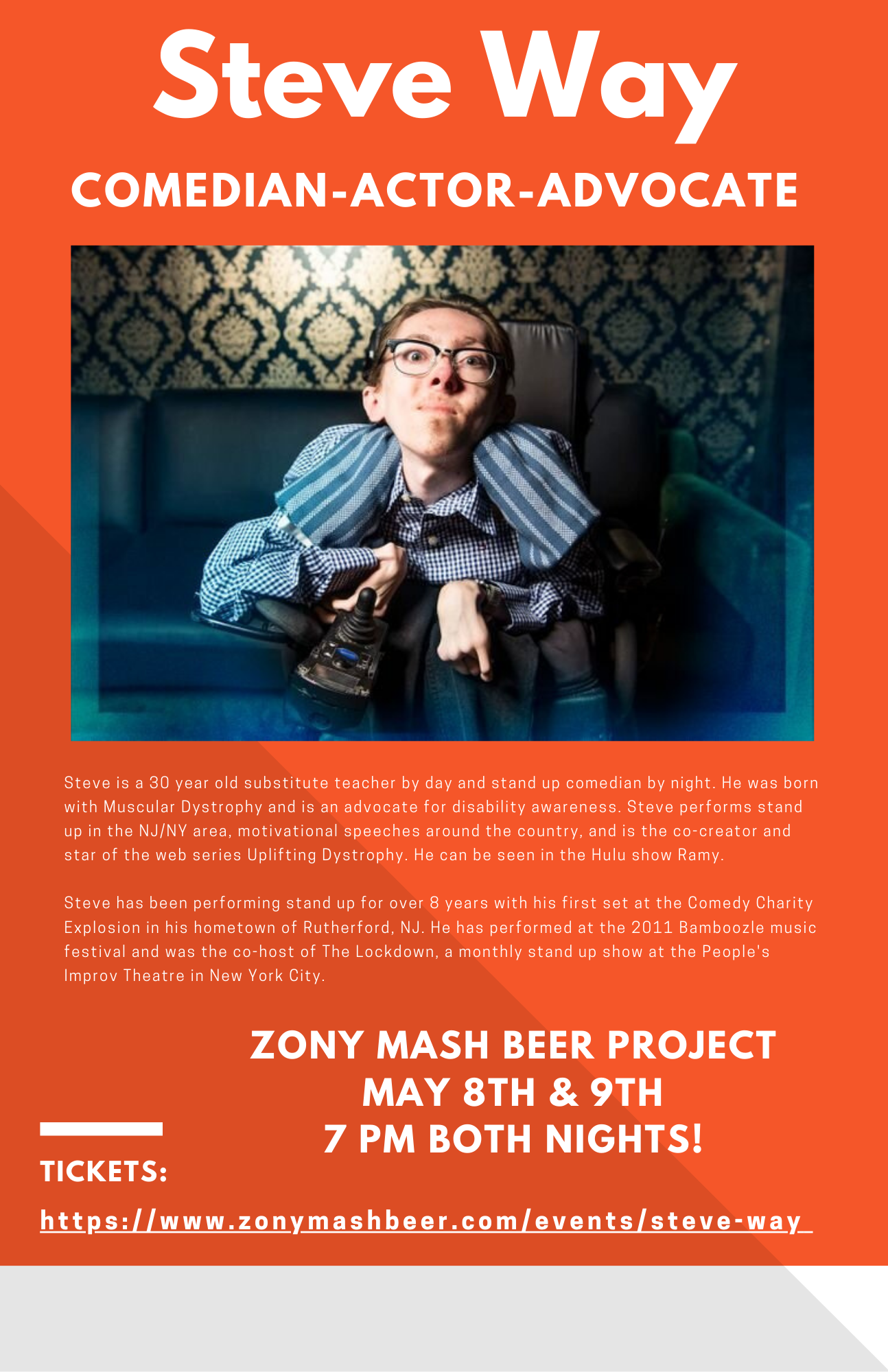Steve Way at Zony Mash - you HAVE to come see him while he's in town!