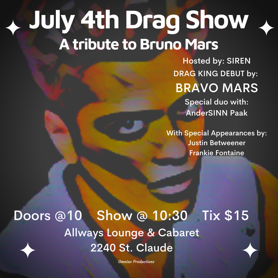My first DRAG SHOW - a tribute to BRUNO MARS