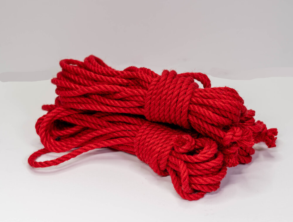 Red 6mm Jute Rope — Kinbaku Studio