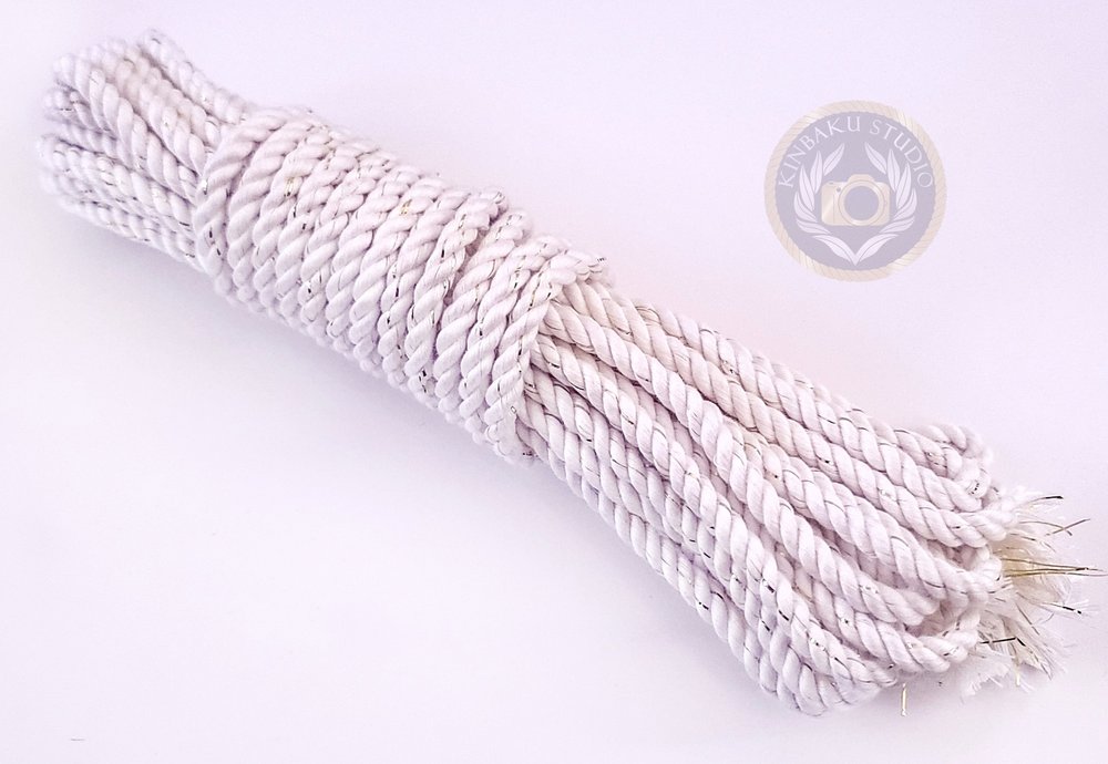 White Conductive Bamboo Silk Rope — Kinbaku Studio
