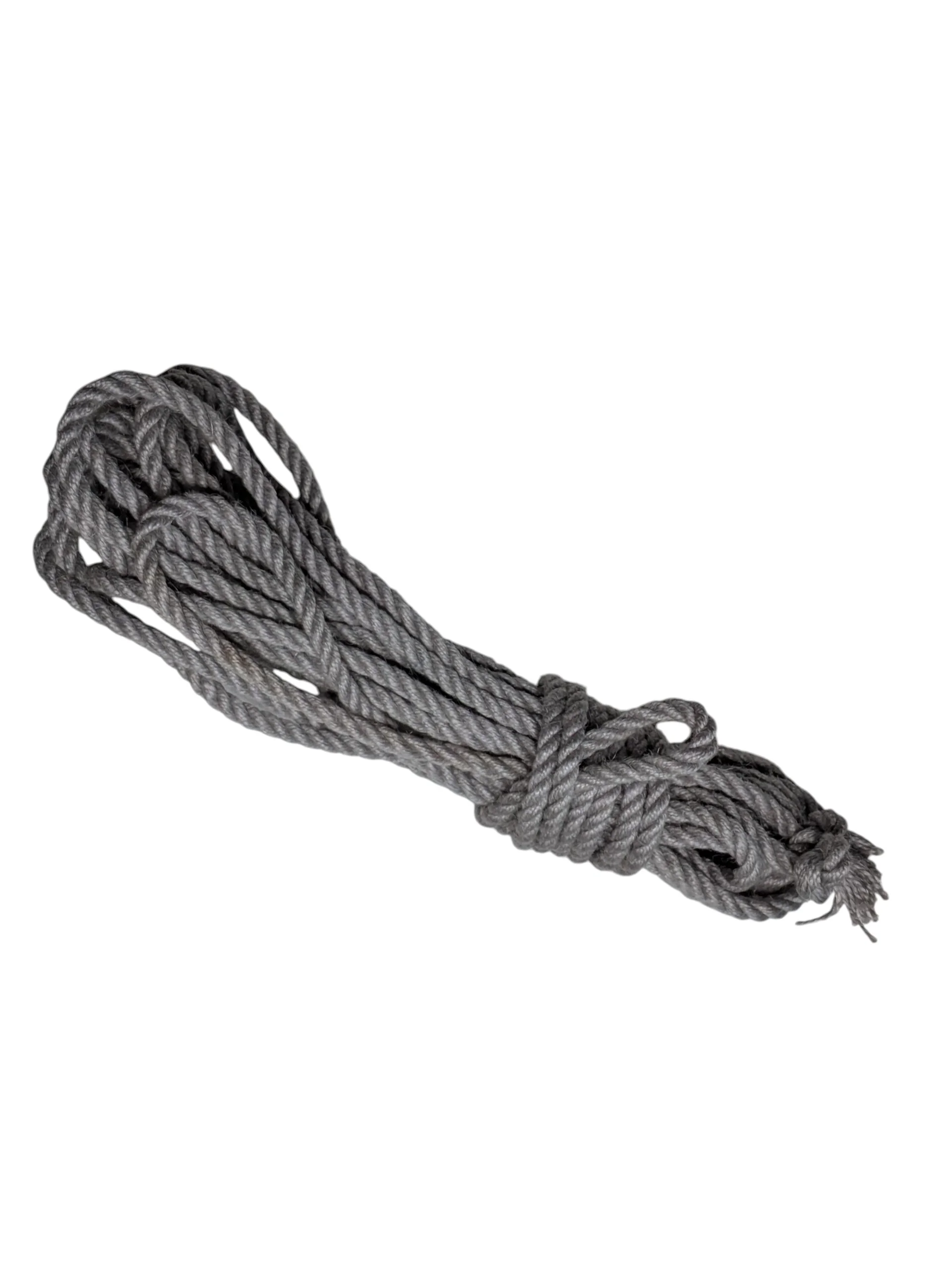 Storm Gray Jute Rope – 8 meters (≈26.25 ft), 6 mm – Premium Bondage & Shibari Rope