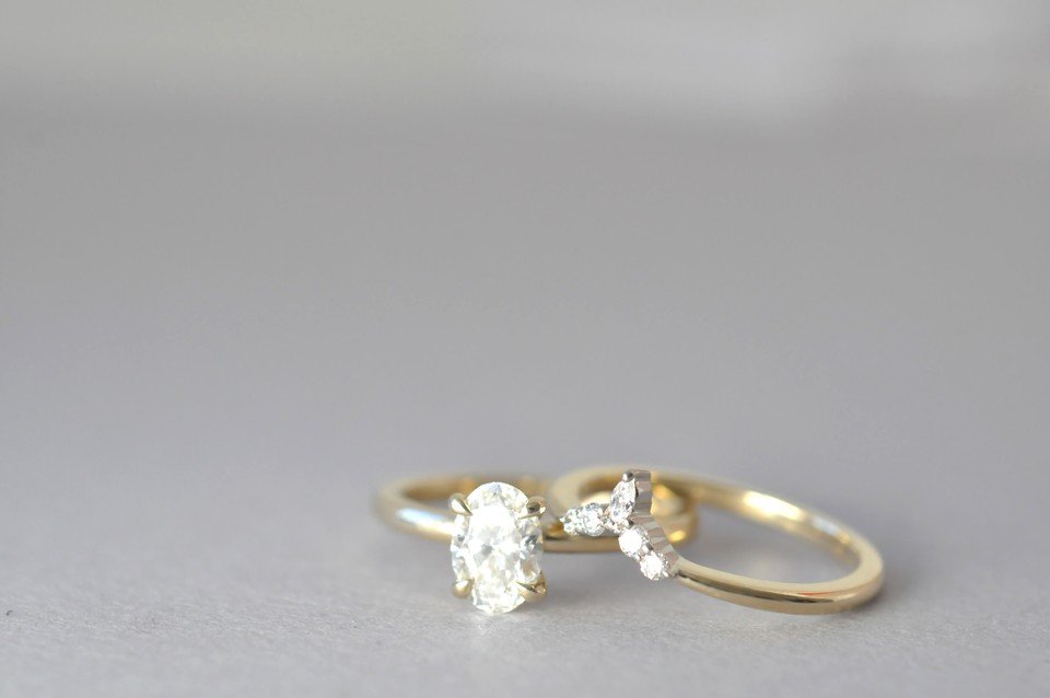 Tiny Chevron With Engagement Ring.jpeg