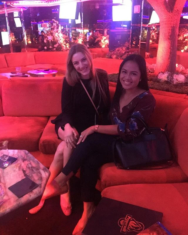 Another photo from the 1970&rsquo;s gem @peppermillvegas ❤️💜! Loving the velvet couches and the indoor trees. Kind of reminds me of @tatturestaurant in Manchester 🤔