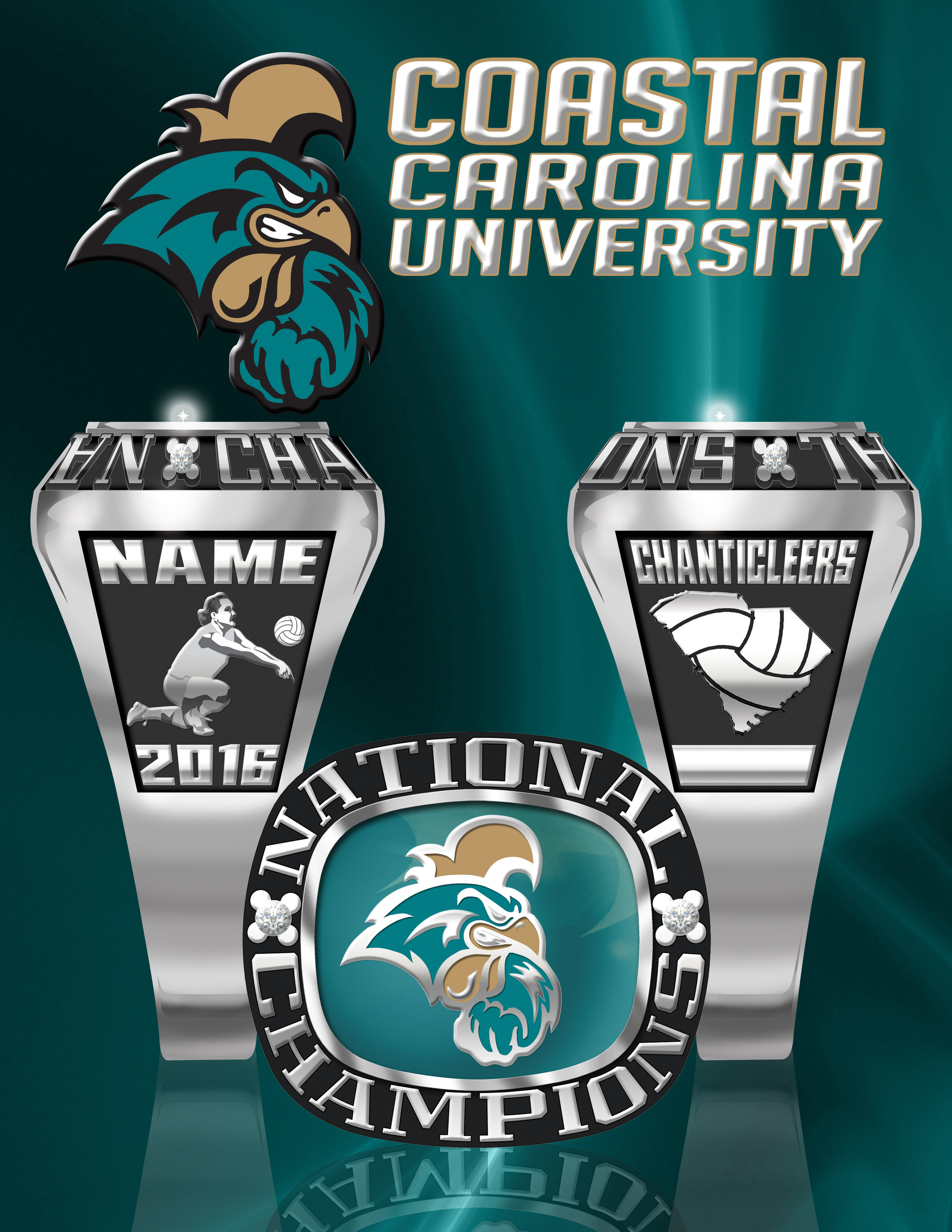 Chanticleers Volleyball Champ Ring