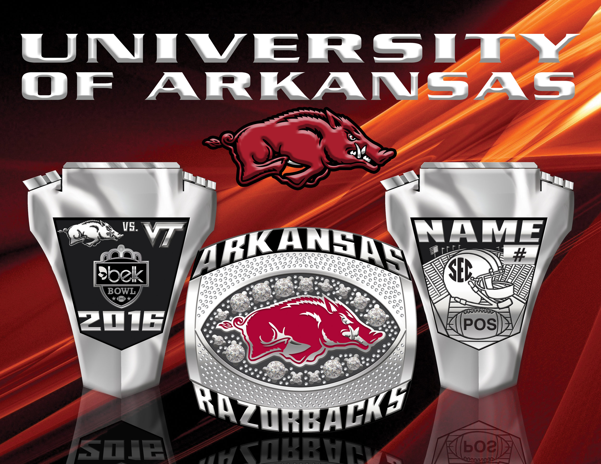 University of Arkansas Razorbacks Champ Ring