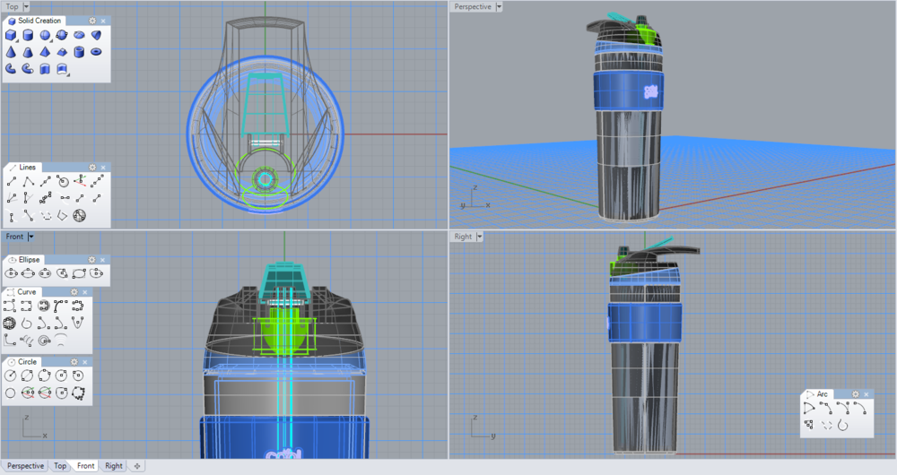Reusable Water Bottle Wireframes