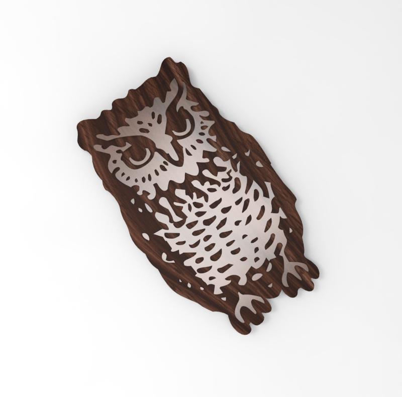 Wooden Owl - Top View