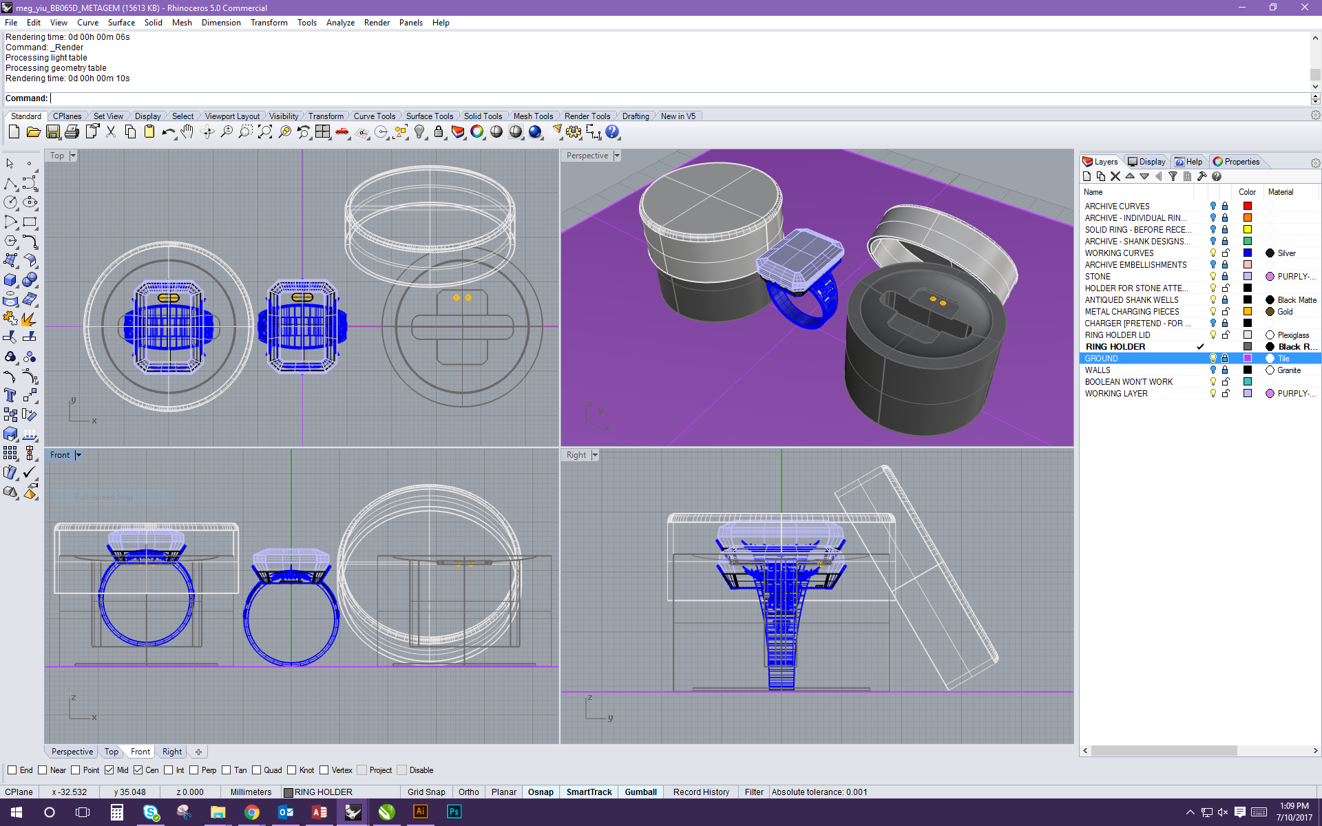 Metagem Smart Jewelry Wireframes