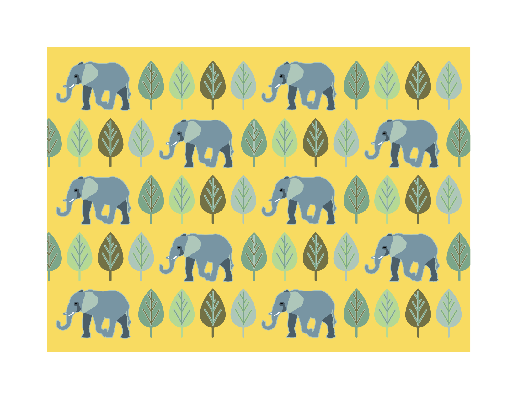 African Elephant Pattern