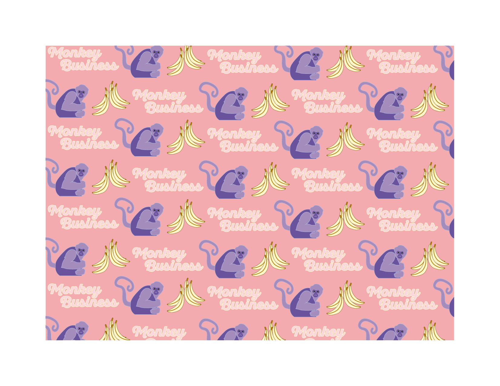 Black Spider Monkey Pattern
