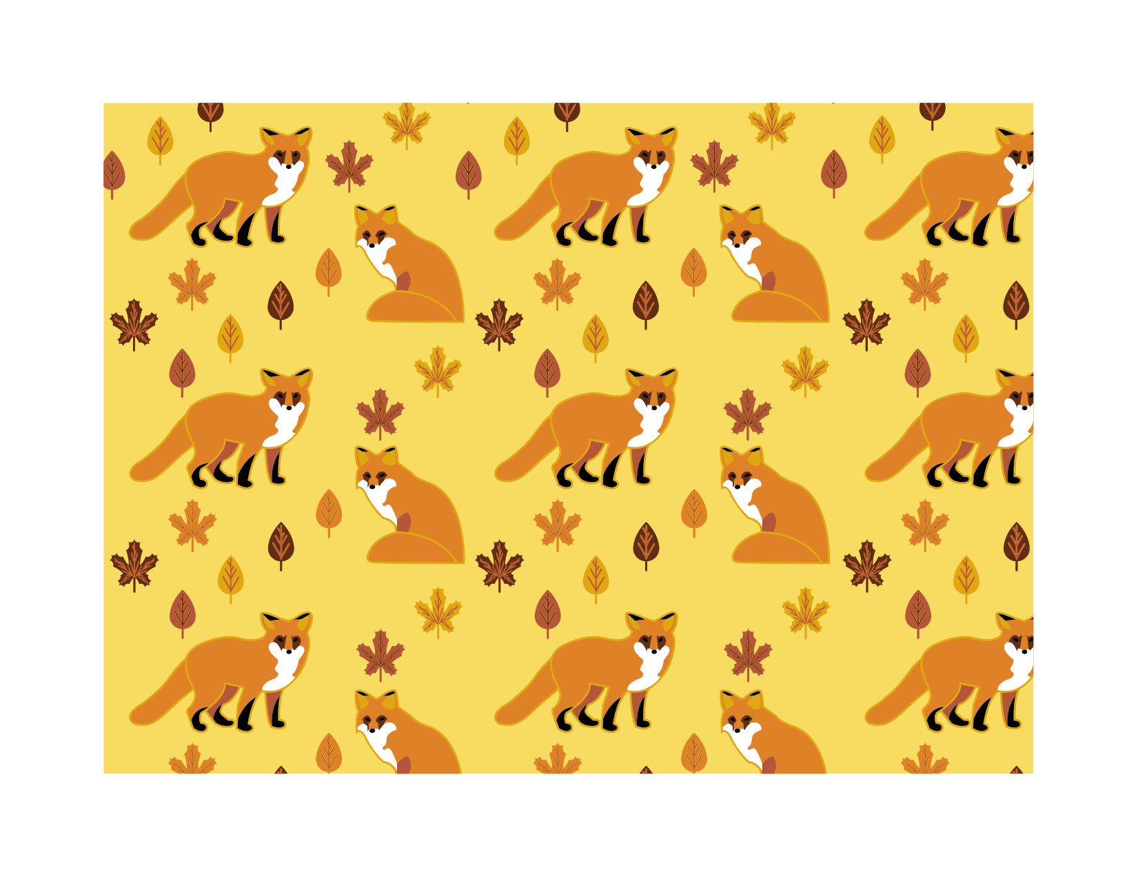 Fall Fox Pattern