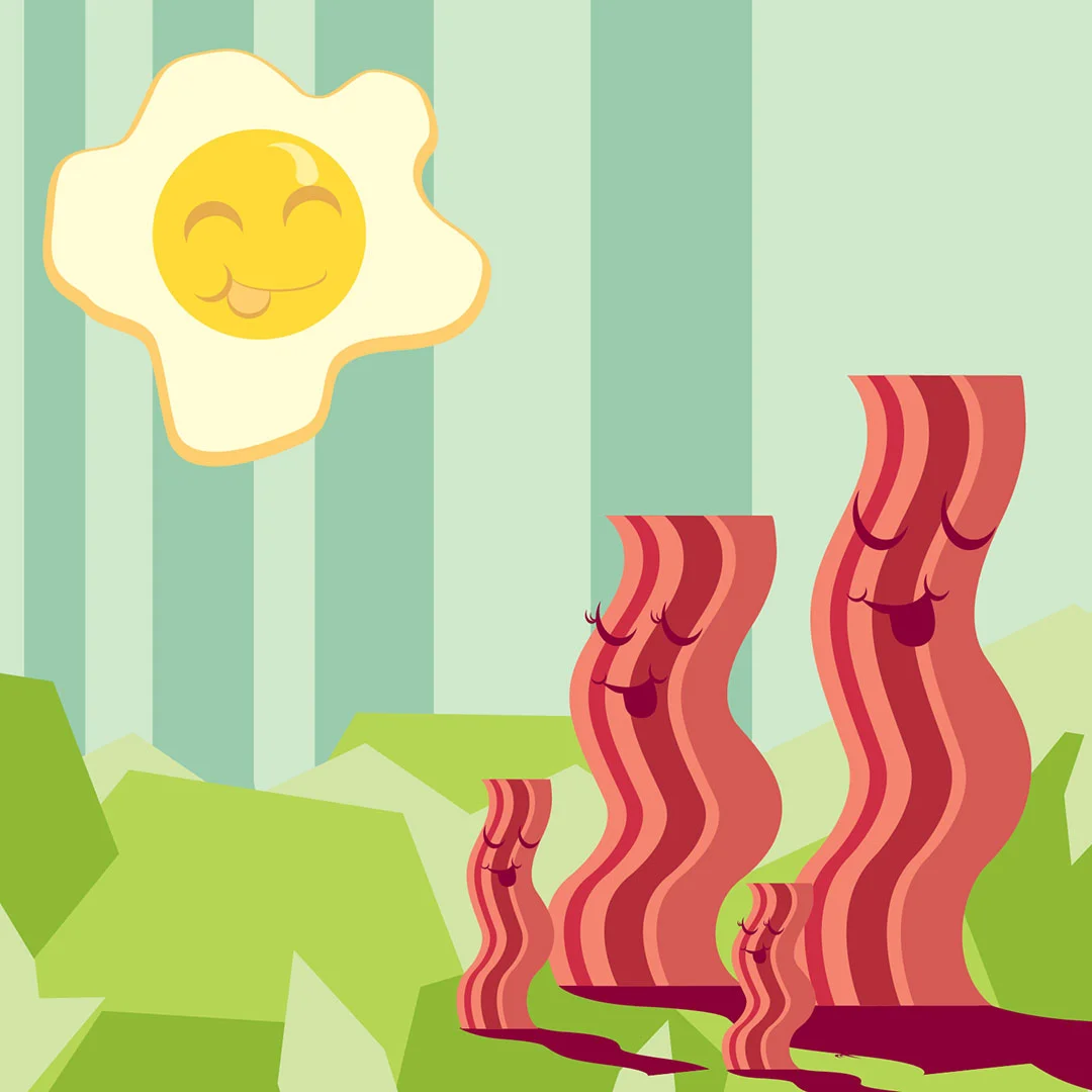 Bacon Family Out On A Sunny Side Up Day