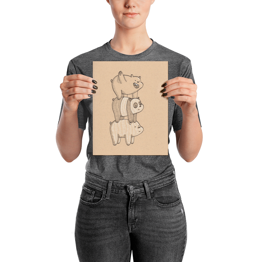 We Bare Bears Art Print 8x10