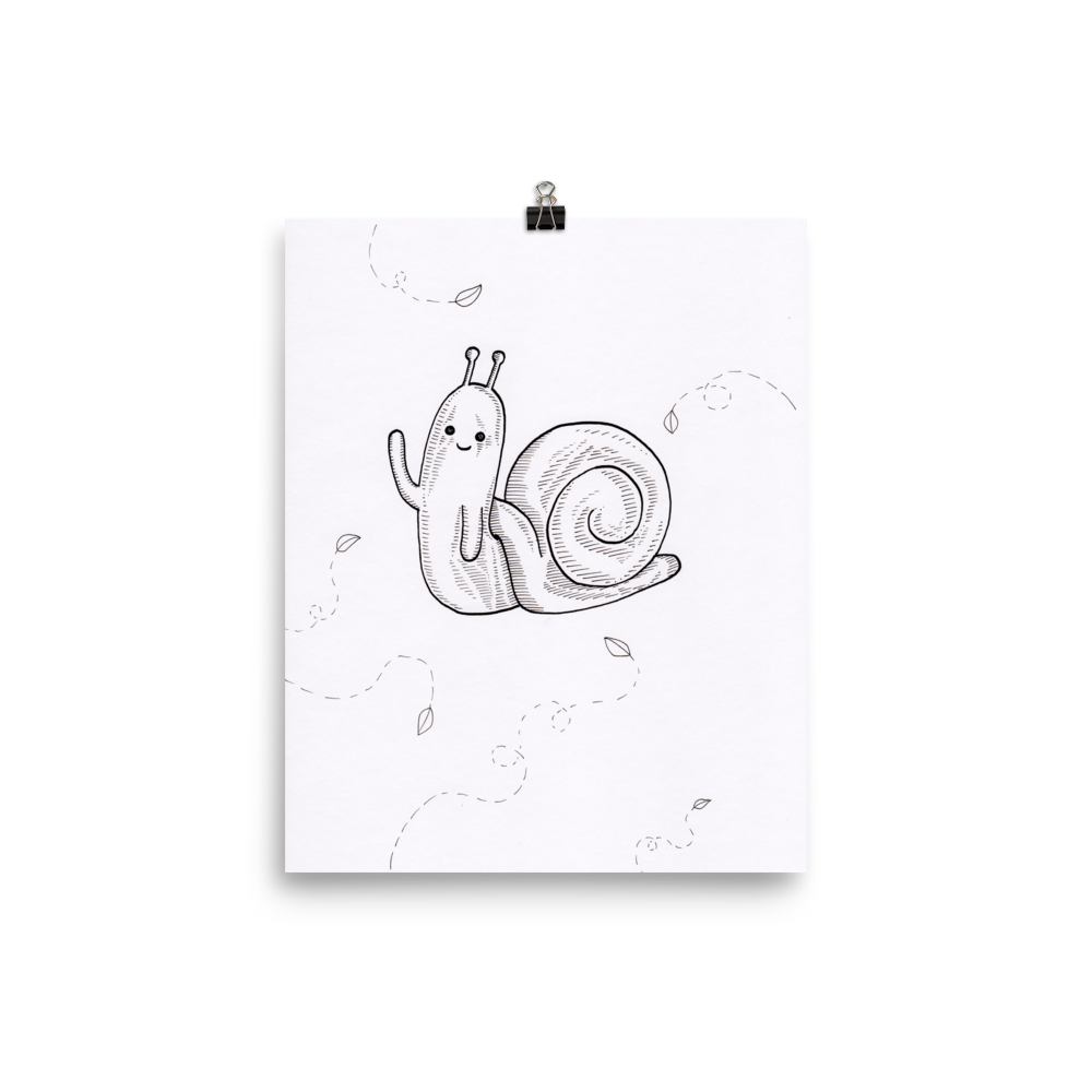 Adventure Time Snail Art Print