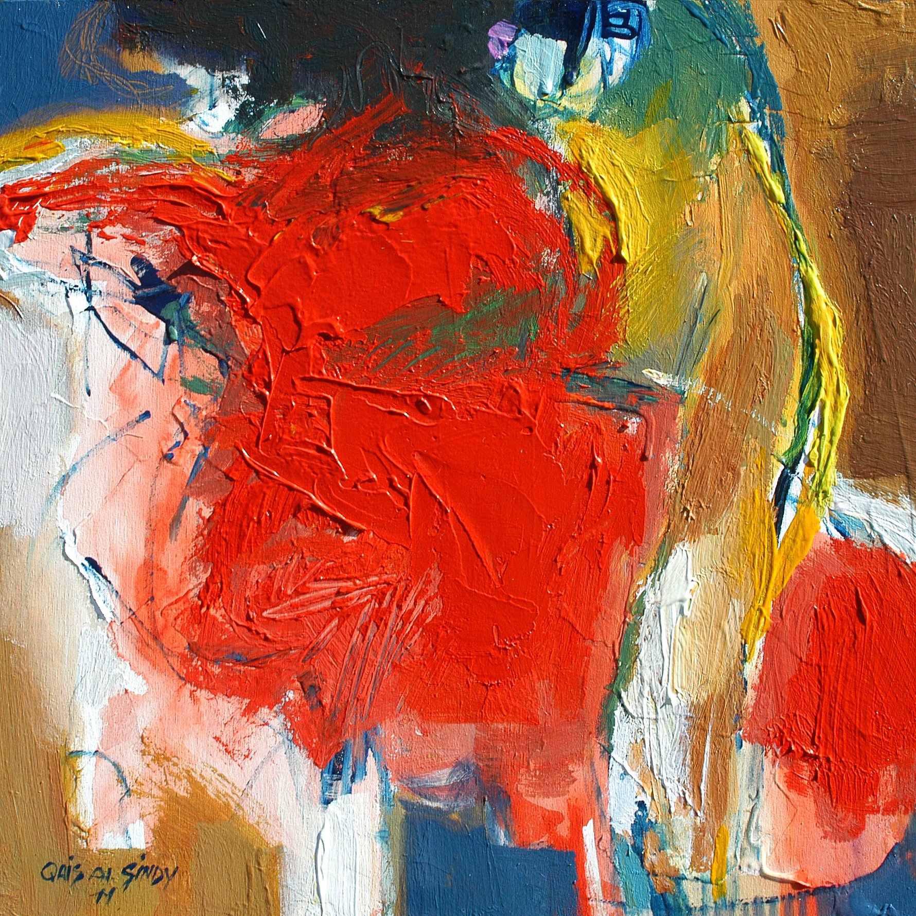 22-My Sleepy Lover. 12x12 inches. Acrylic on canvas..jpeg