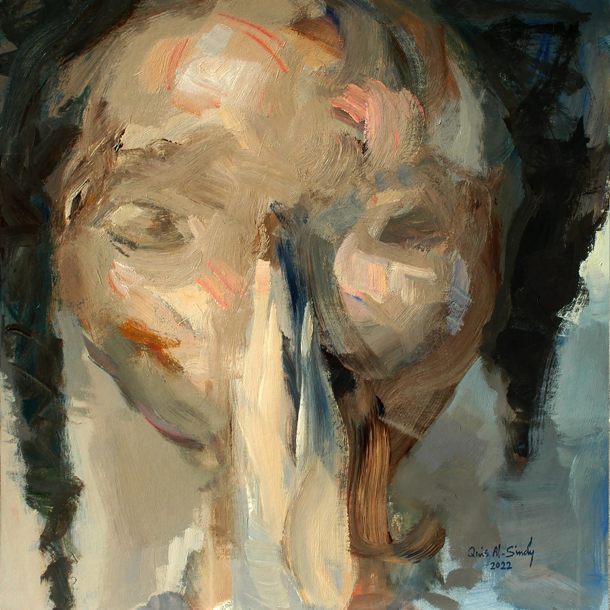 5-Lets Pary. 27.5x27.5 inches. Acrylic on wooden board..jpeg