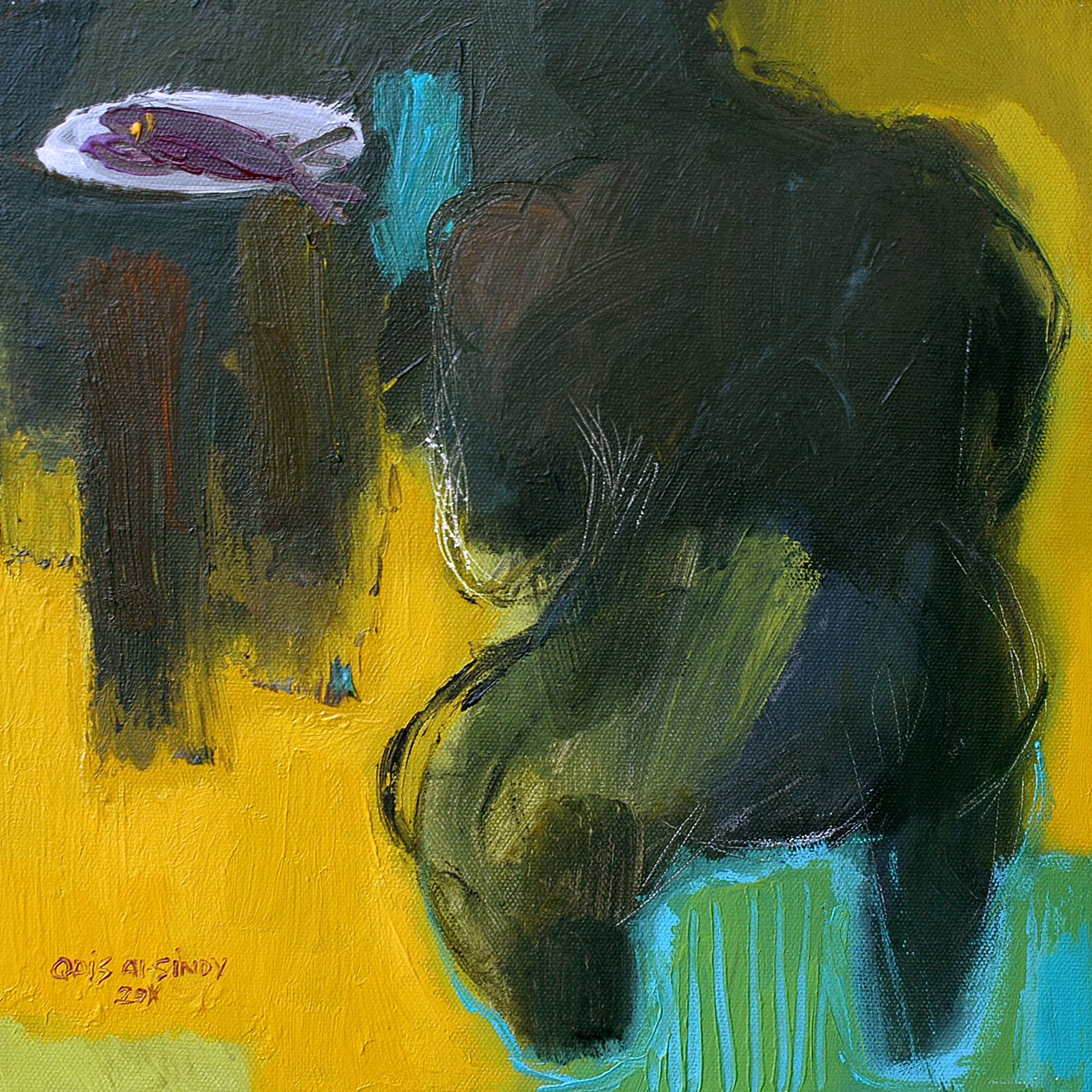 26-The Two Fish. 12x12 inches. Acrylic on canvas..jpeg