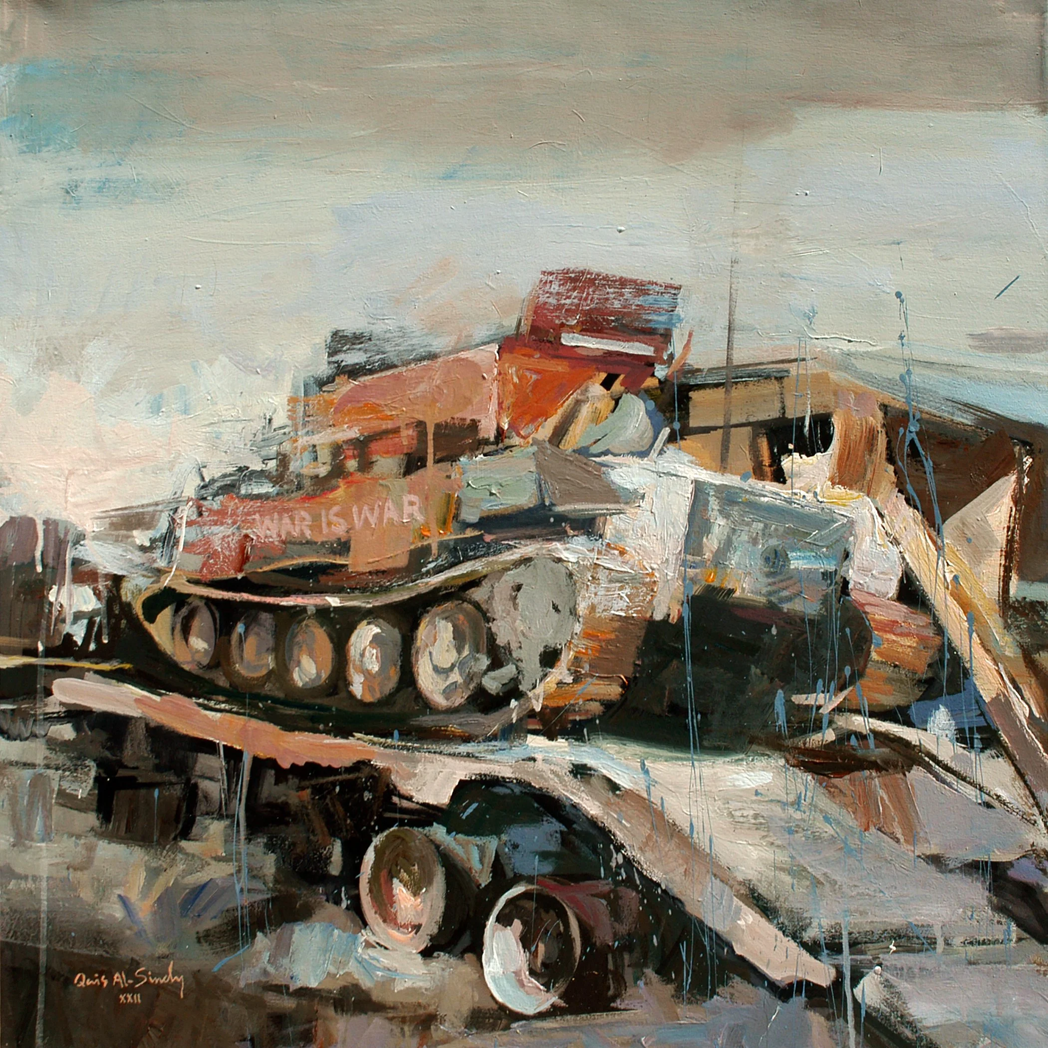 4-Leftover of wars. 30x30 inches. Acrylic on canvas..jpeg