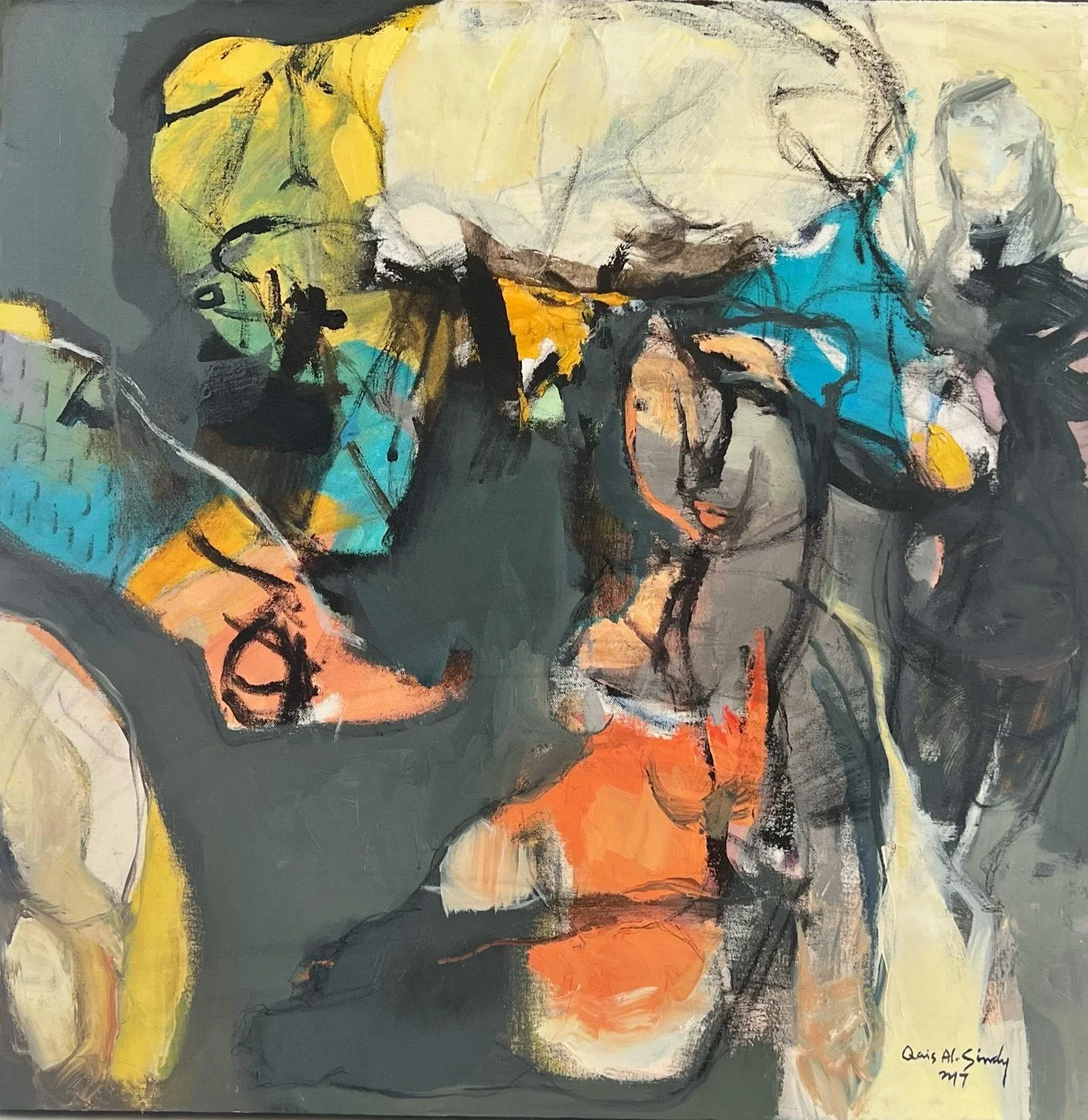 33-Circus of Binaries. 30x30 inches. Oil on canvas..jpeg