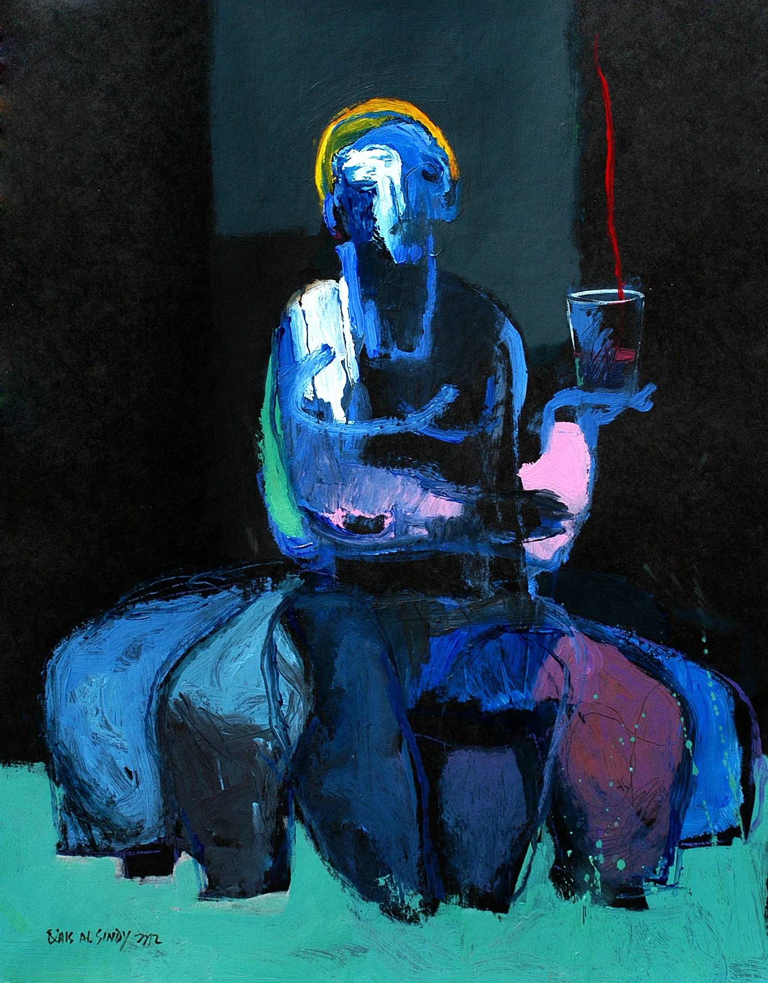 10-The Sky Gift. 22x18 inches. Acrylic on matt-board..jpeg