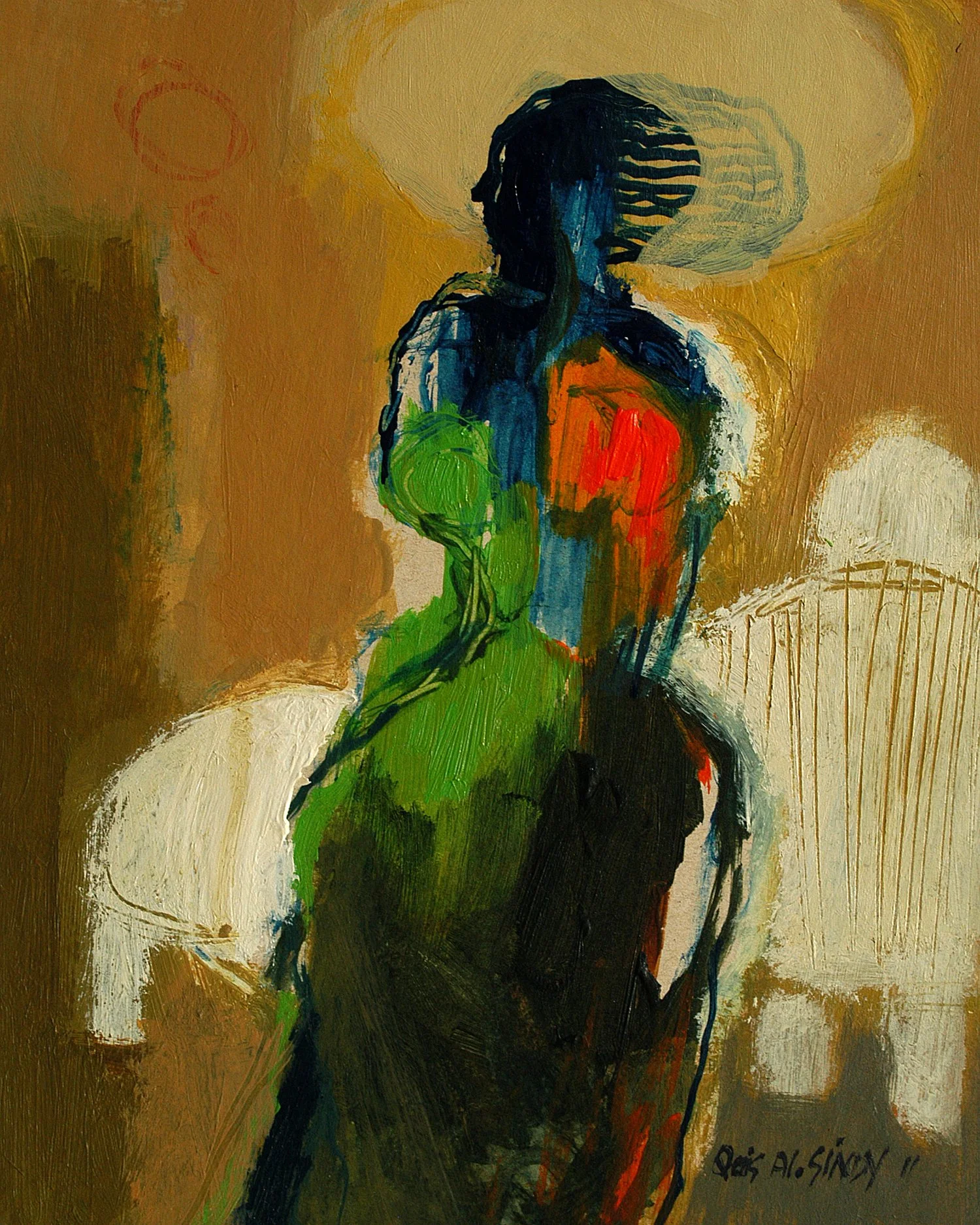 25-The White Sofa. 12x12 inches. Acrylic on canvas..jpeg