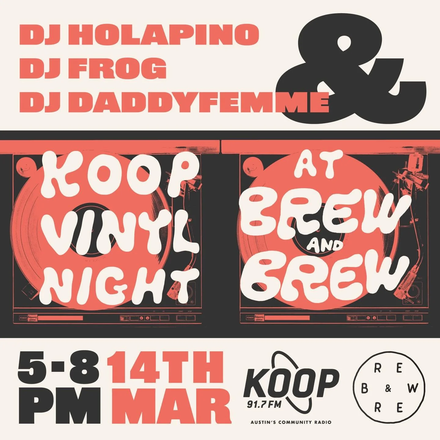 🎶 🔈 We&rsquo;ve got a little monthly shindig coming up on March 14th with @koopradio. DJ Holapino, DJ Frog, &amp; DJ Daddyfemme will be playing some tunes while we&rsquo;re slinging some dranks! 

Pop on in for a laid back break from #sxsw madness.
