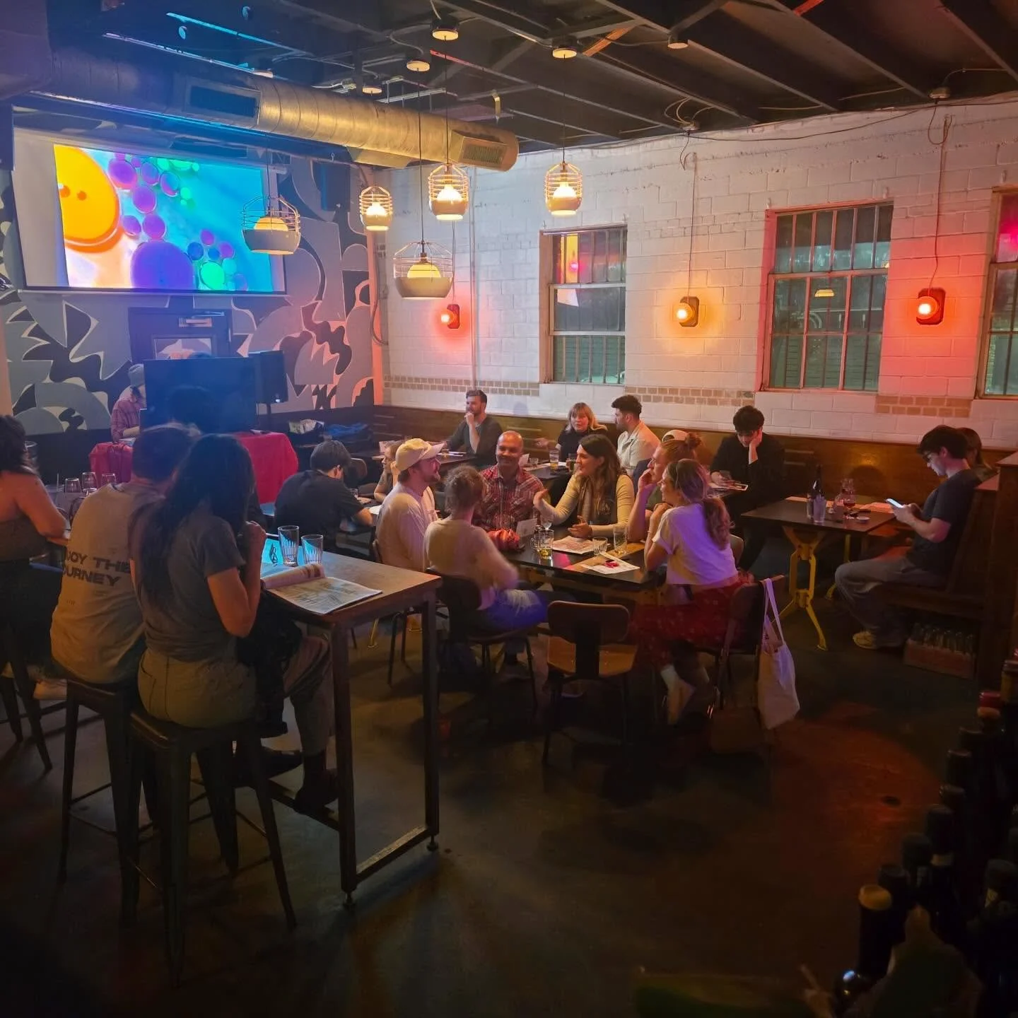 TRIVIA TONIGHT! Tonight at 7 PM, @danceforgrandma &lsquo;s coming back to host another round of Brain Wars! Grad your squad and saddle up for a good time!